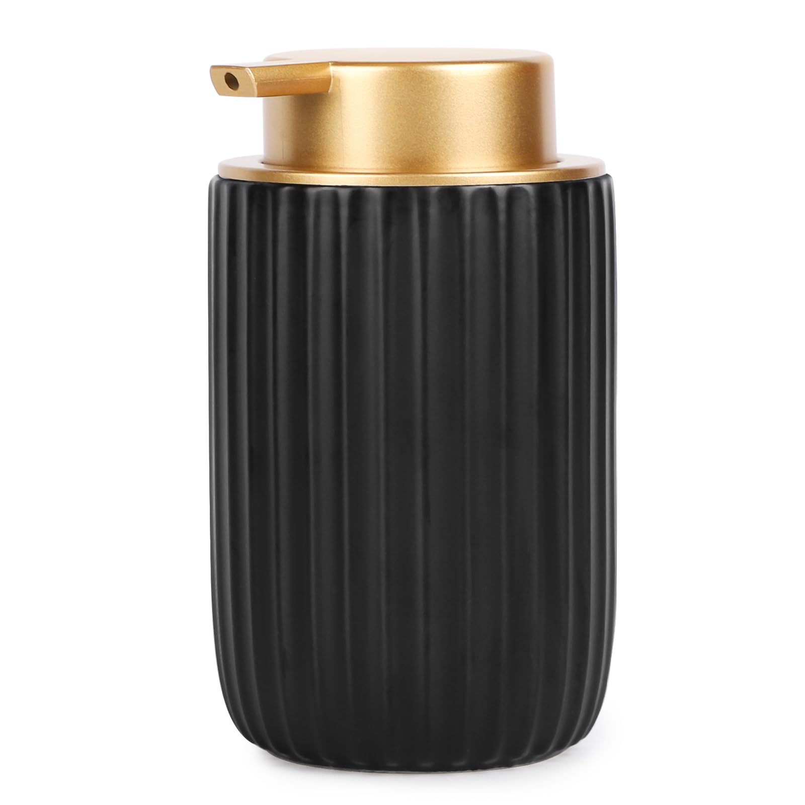 Segbeauty Ceramic Liquid Soap Dispenser, 10.8oz Refillable Black Lotion Soap Dispenser with Pump, 320ml Bathroom Countertop Soap Dispenser Kitchen Creams Containers Bottle Decorative Pump Bottle