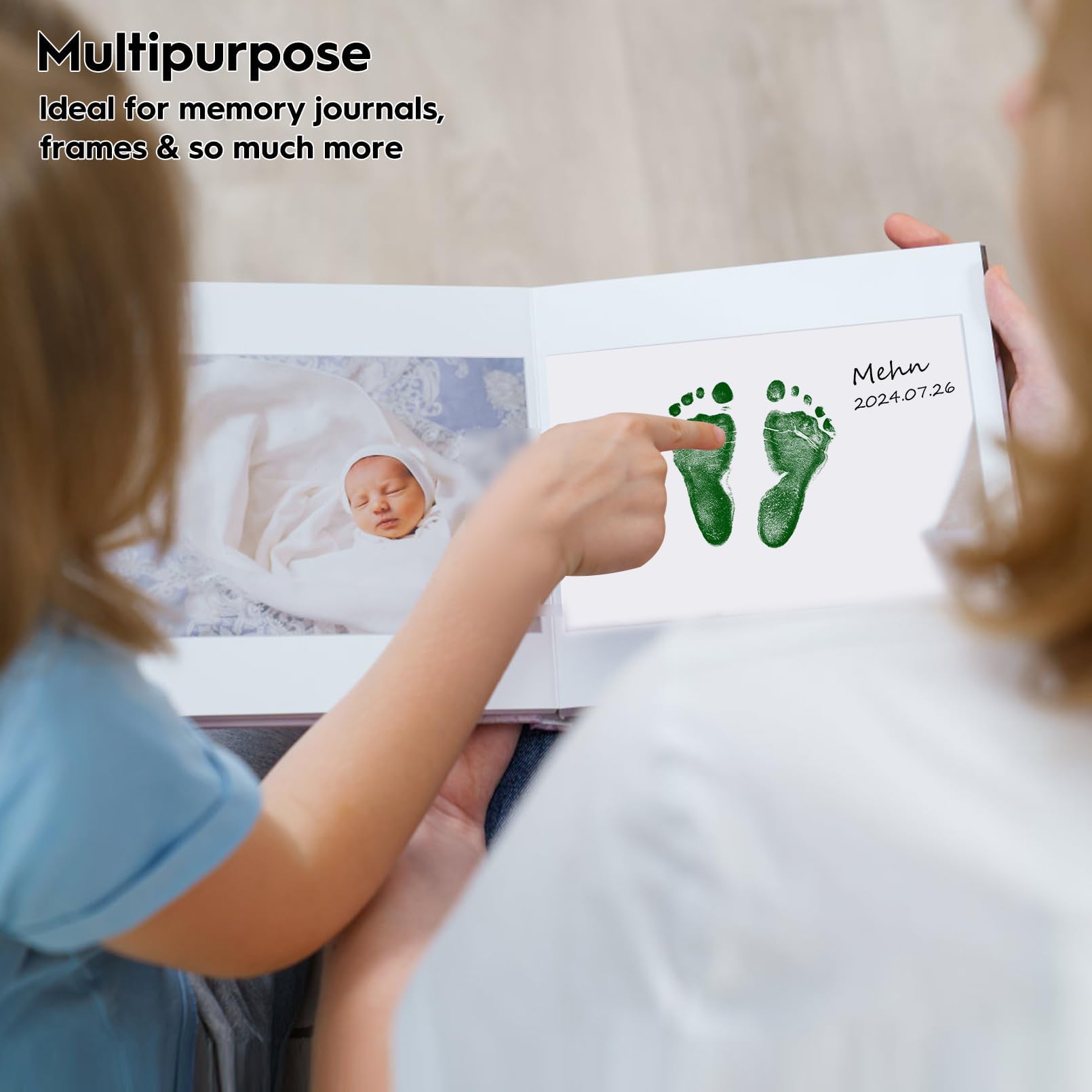 TATUNER Baby Hand and Footprint Kit Inkless - Mess Free Ink Pad, Paw Print Kit for Dogs and Cats, Safe Clean Touch Ink Pads for Newborn Handprints — view 73