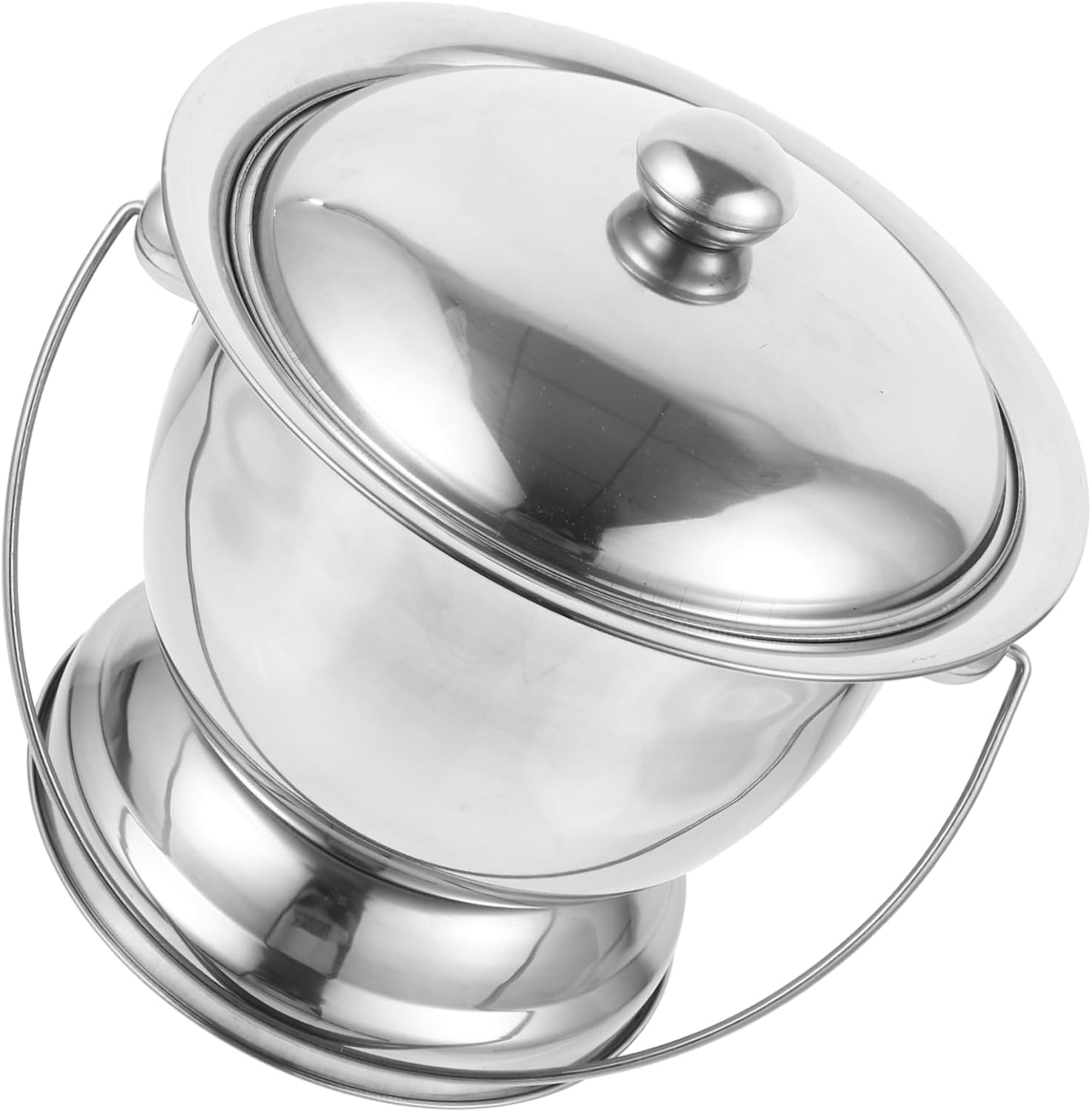 1Set Spittoon with Lid Durable Household Bedpan for Adults and Easy to Clean Lightweight and Portable Urinal for Home Camping and Travel