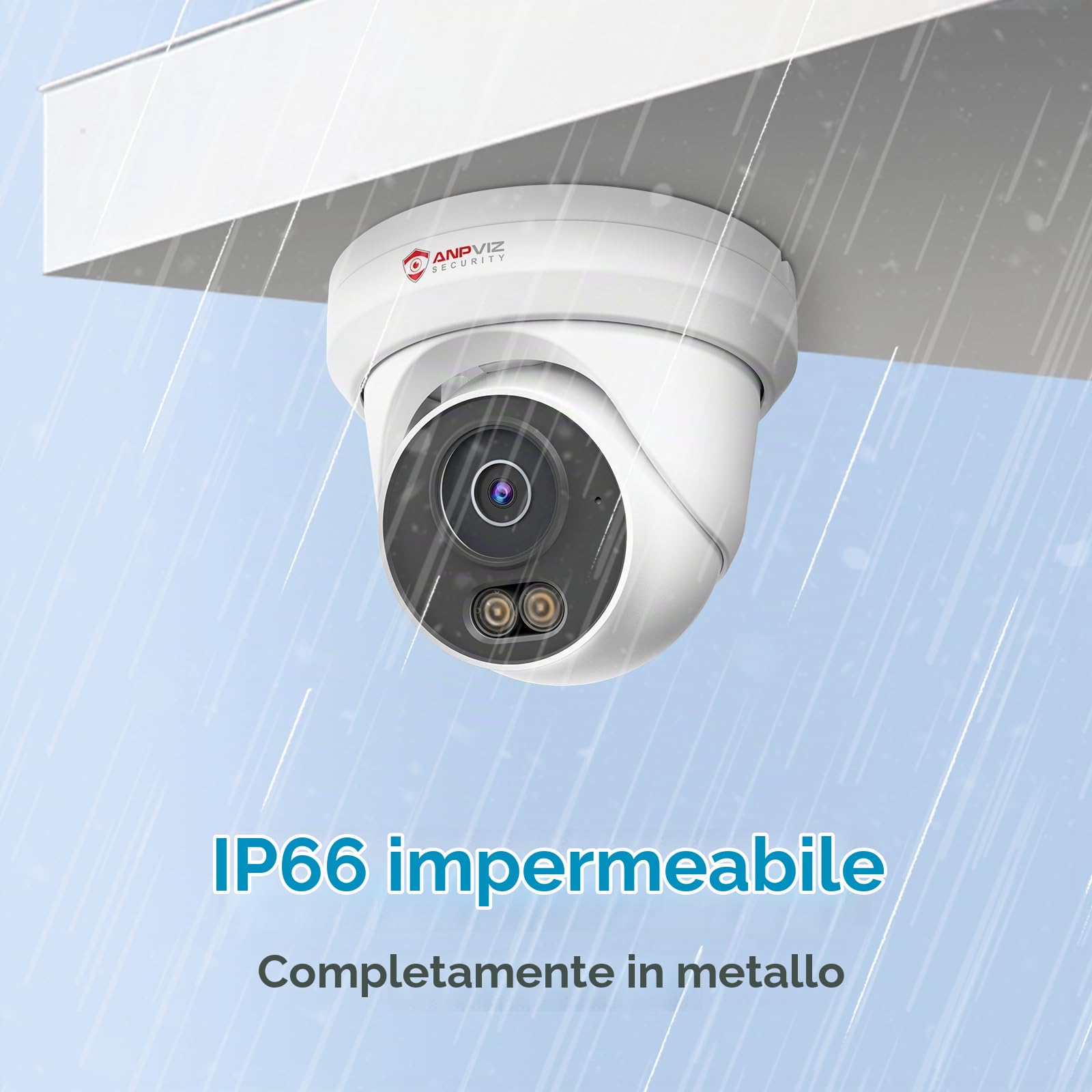 Anpviz 6MP Telecamera IP PoE Esterno, Rilevamento di Uomo/Veicolo