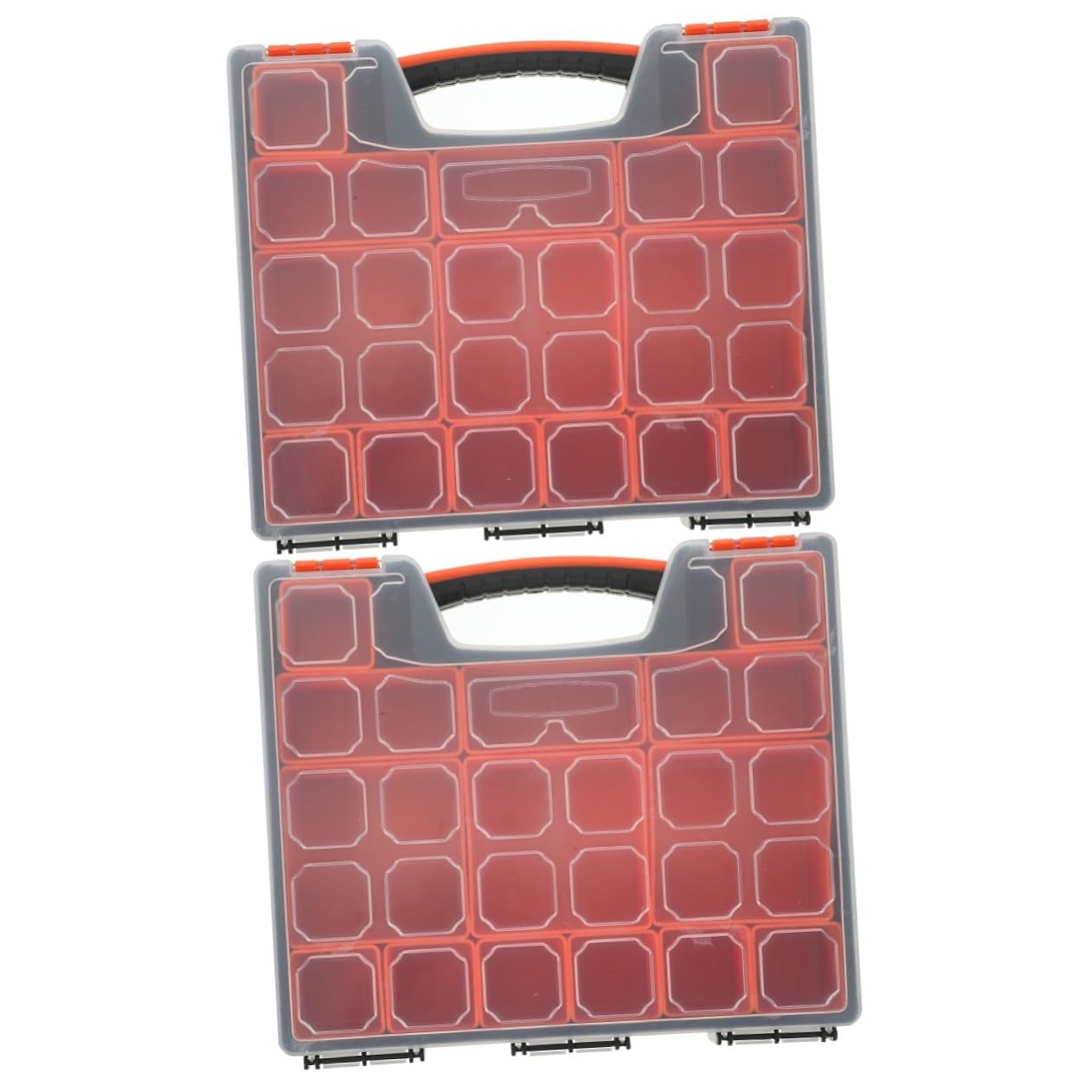 2 Pièces Boîte de Rangement pour Petites avec Compartiments Modulables Boîte Organisatrice pour Vis et Perles pour Atelier et Bricolage