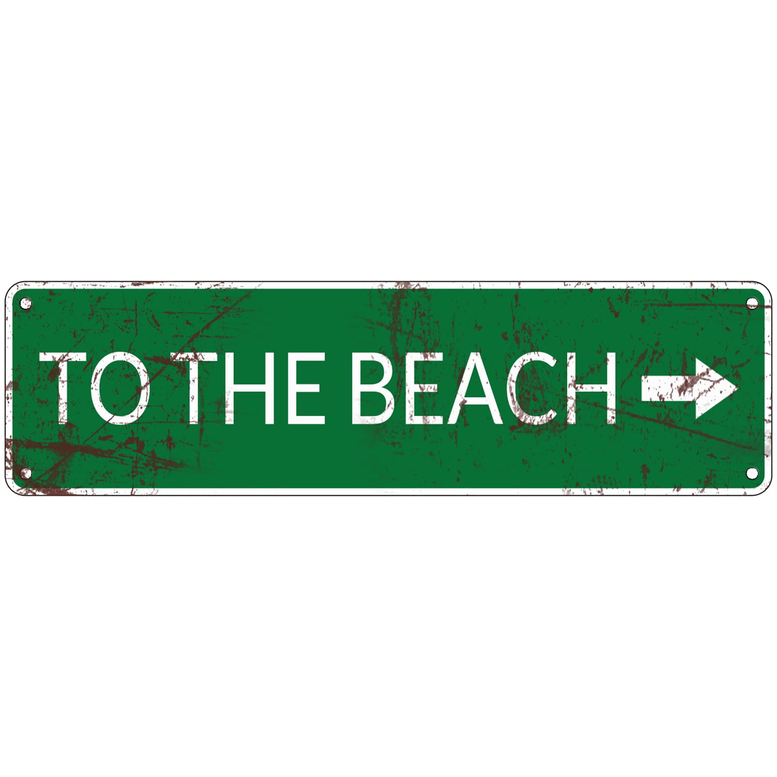 Vintage to The Beach Tin Sign Street Road Sign Metal Plate Wall Plate Metal Poster Cafe Bar Shop Farmhouse Metal Sign 16X4 Inch
