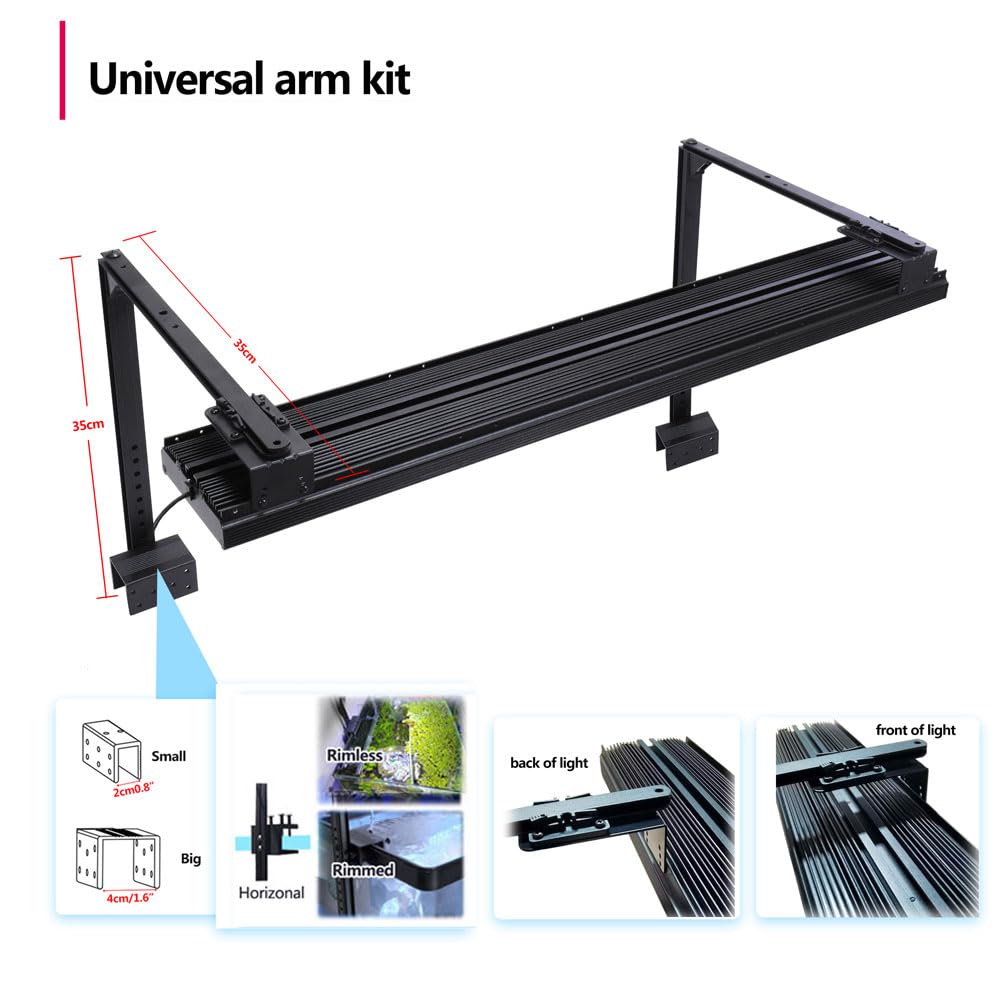 PopBloom Aquarium LED Beleuchtung, RGB Aquarium LED Lampe mit App-Steuerung, Aquariumbeleuchtung, für 150cm-180cm Aquarien Fisch Tank Fisch Pflanze