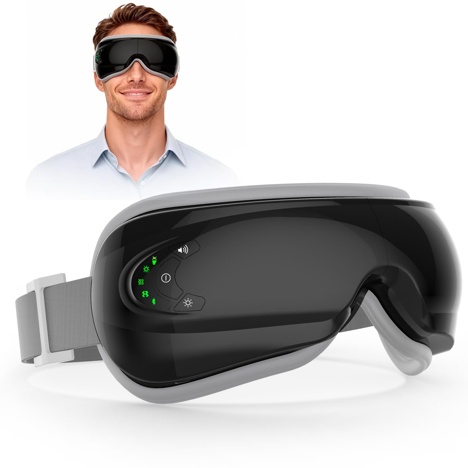 Eye Massager with Heat Heated Eye Mask for Migraines and Headaches Birthday Gifts for Women Men Eye Massager