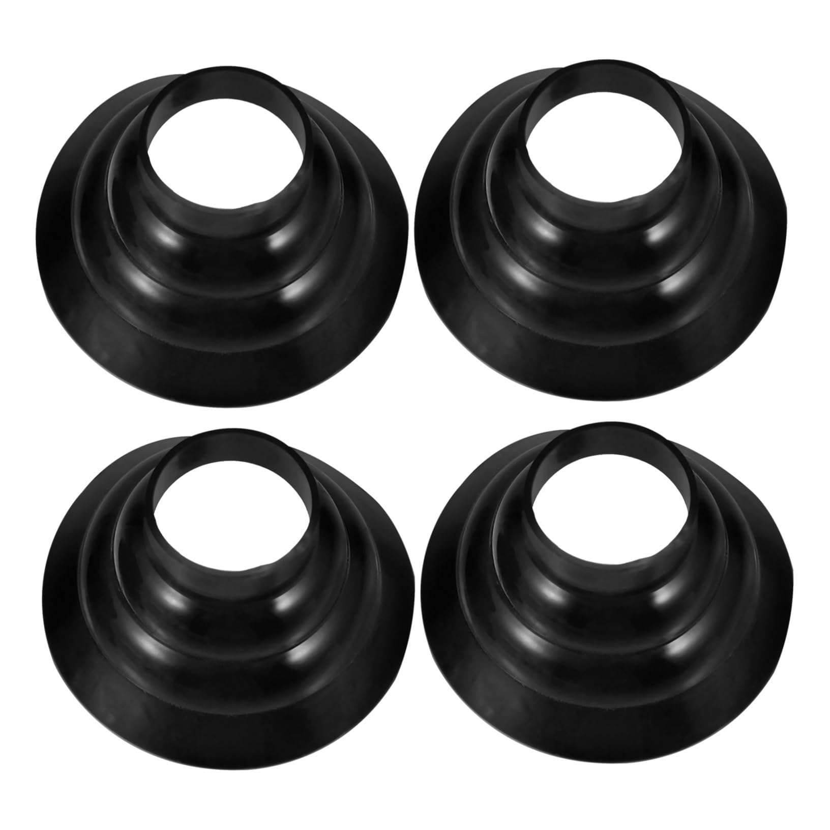 BUTIFULSIC 4pcs Walking Stick Cover Walking Stick Tips Crutch End Mat Cane Tips Trekking Pole Foot Covers Climbing Cane Foot Cover Crutch Tips Non-Slip Crutch Feet Tip Black Plastic