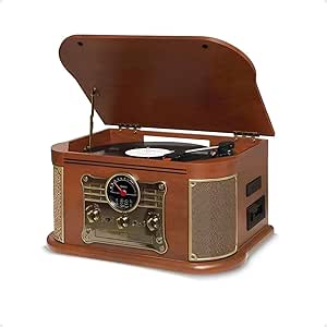 Os Melhores Toca-Discos Custo Benefício para Reviver o Som do Vinil com Qualidade 4 Raveo Spazio – A vitrola completa para quem quer tudo em um só aparelho