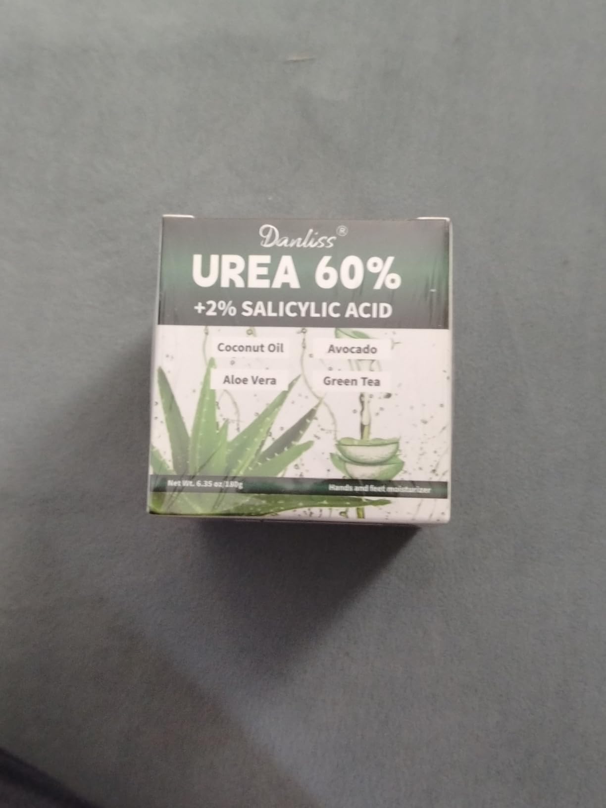 Danliss Urea Cream 60% with 2% Salicylic Acid – Unscented 60 Percent Urea Maximum Strength for Dry, Cracked Heels, Hands, Knees, and Elbows. Dead Skin Remover & Callus Repair Treatment 6.35 oz