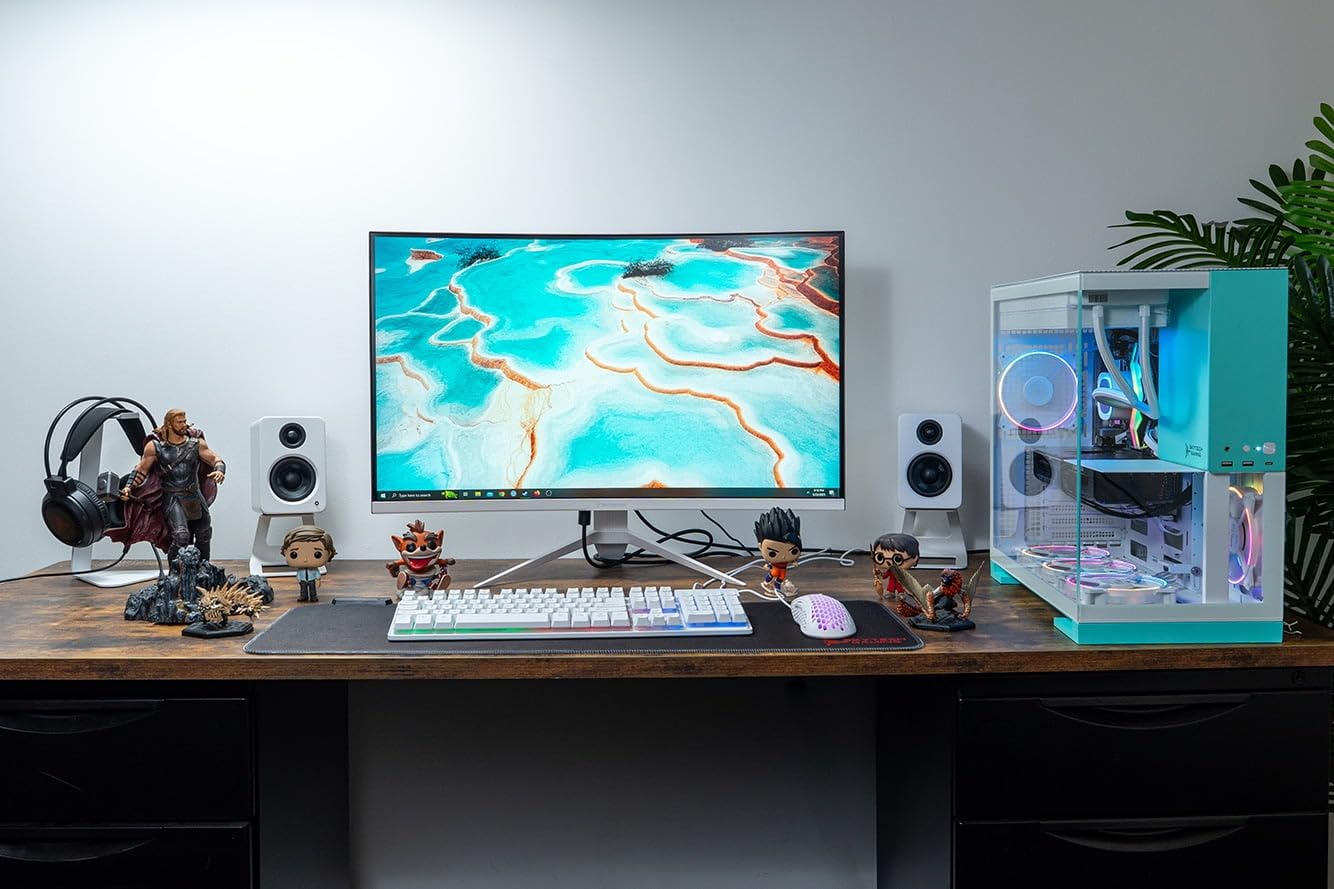 Skytech Gaming Aqua Gaming PC, AMD Ryzen 7 7700X 4.5GHz, NVIDIA RTX 5070 12GB, 1TB Gen4 NVMe SSD, 32GB DDR5 RAM 5600, 850W Gold ATX 3 PSU, 360 ARGB AIO, Wi-Fi, Win 11, Desktop