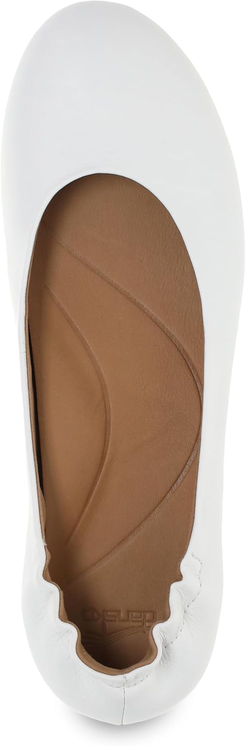 Dansko Mollie Slip-On Ballerina Flats for Women – Built-in Wedge with Arch Support – Versatile Casual to Dressy Footwear – Lightweight Rubber Outsole