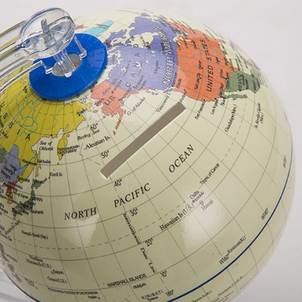 Exquis Globes Globe Rotatif avec Support Globes Globe terrestre de 3,9 Pouces pour garçons et Filles Apprentissage en Classe Globes géographiques Fine et Claire
