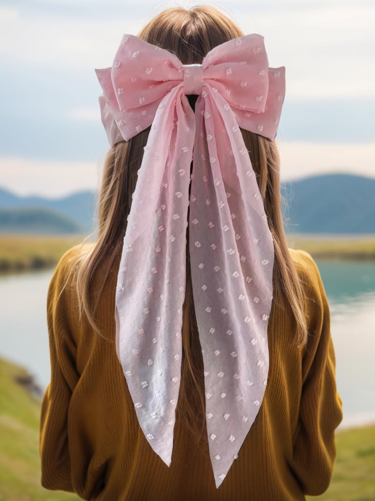 Amazon.com : LFOUVRE Pink Hair Accessories - Bow Hair Clips
