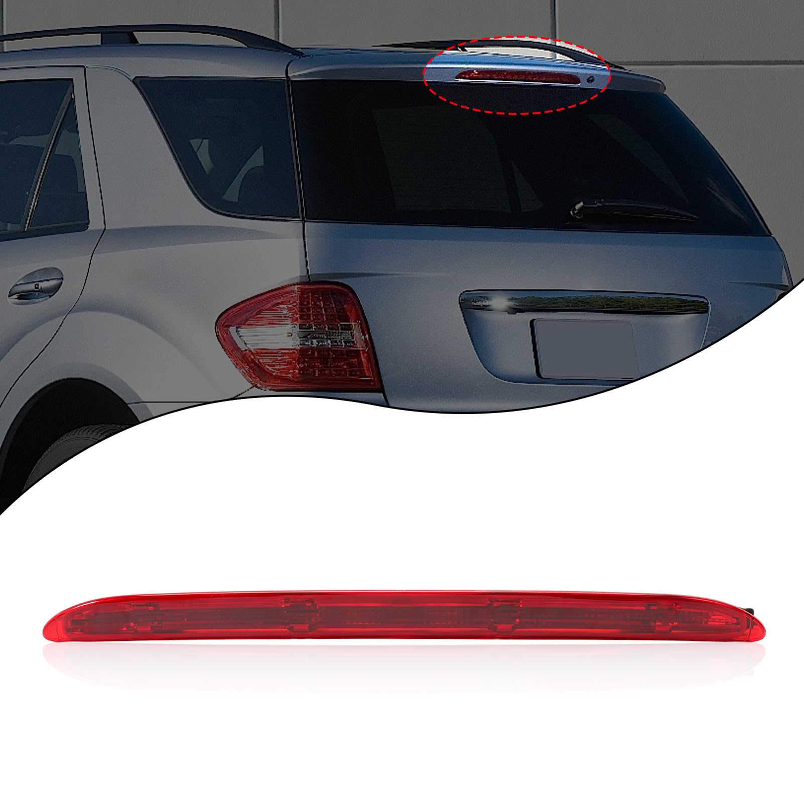 Feu stop arrière A1648201056 pour W164 Classe ML 2005-2011 troisième feu stop de voiture