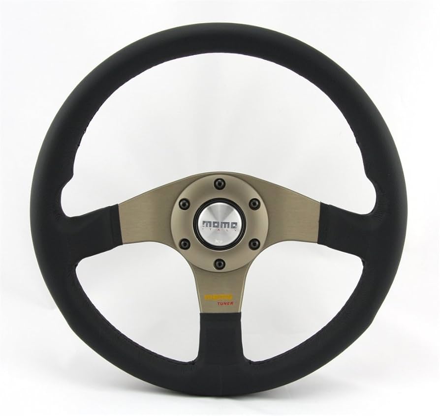 Steering Wheel MOMO Tuner Silver 32 : Amazon.co.uk: Automotive