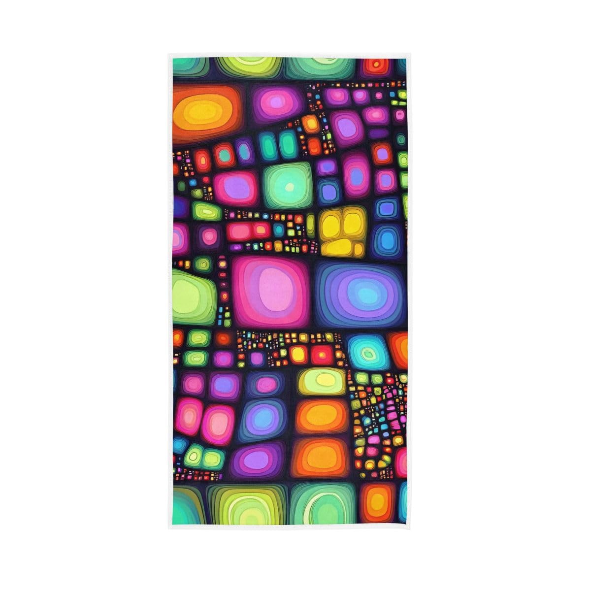 LSRCPD Abstract Design Colorful Hand Towel, Cotton Hand Towels for Bathroom, Gym, Hotel, Spa 15 x 30 Inches
