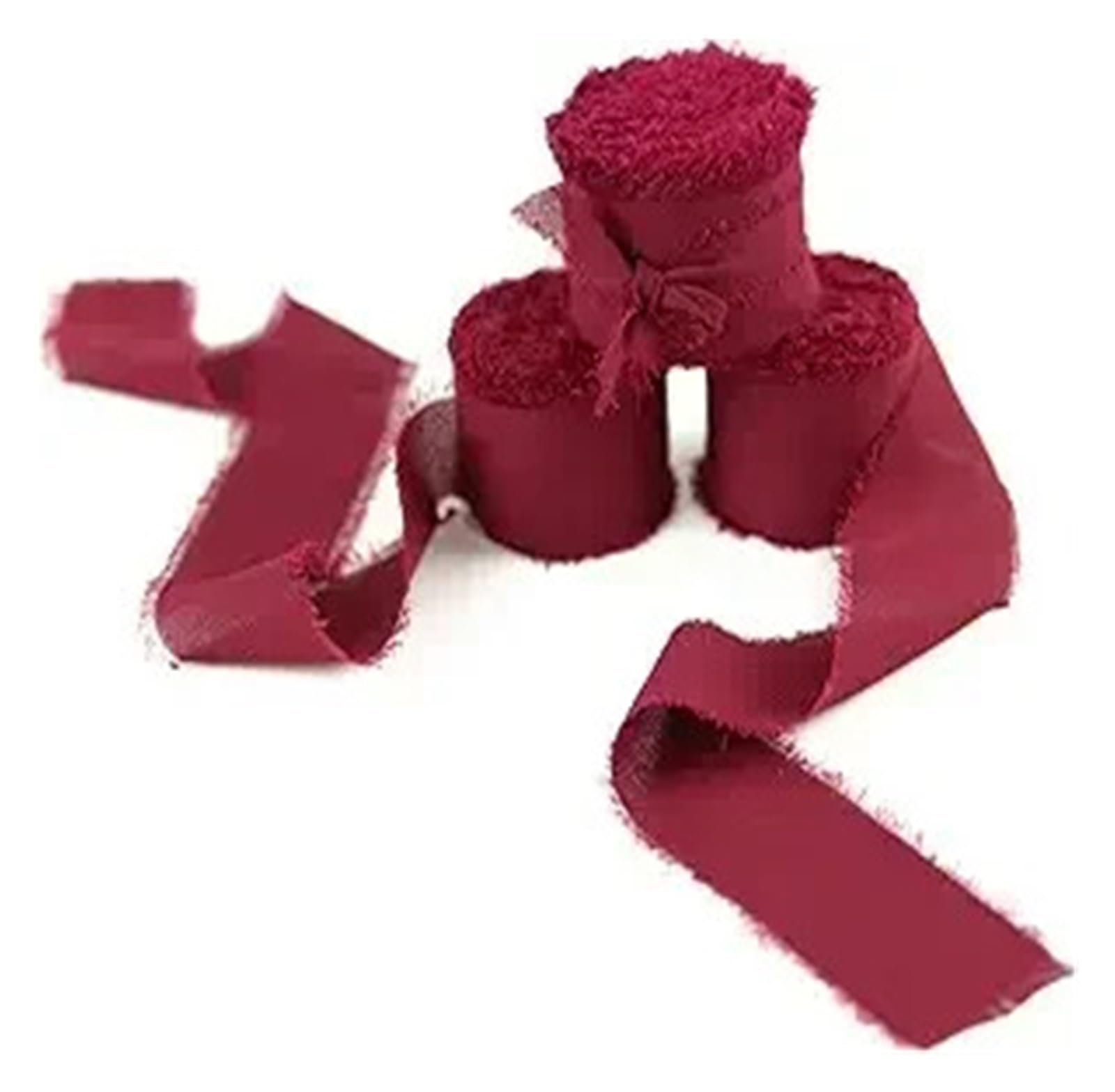 Chiffonband, 8 Stück, Chiffon-Seidenband, Fransen für Hochzeitsdekorationen, Brautsträuße, Geschenkverpackung, Schleifenherstellung für Geschenkverpackungen, Urlaubsdekoration