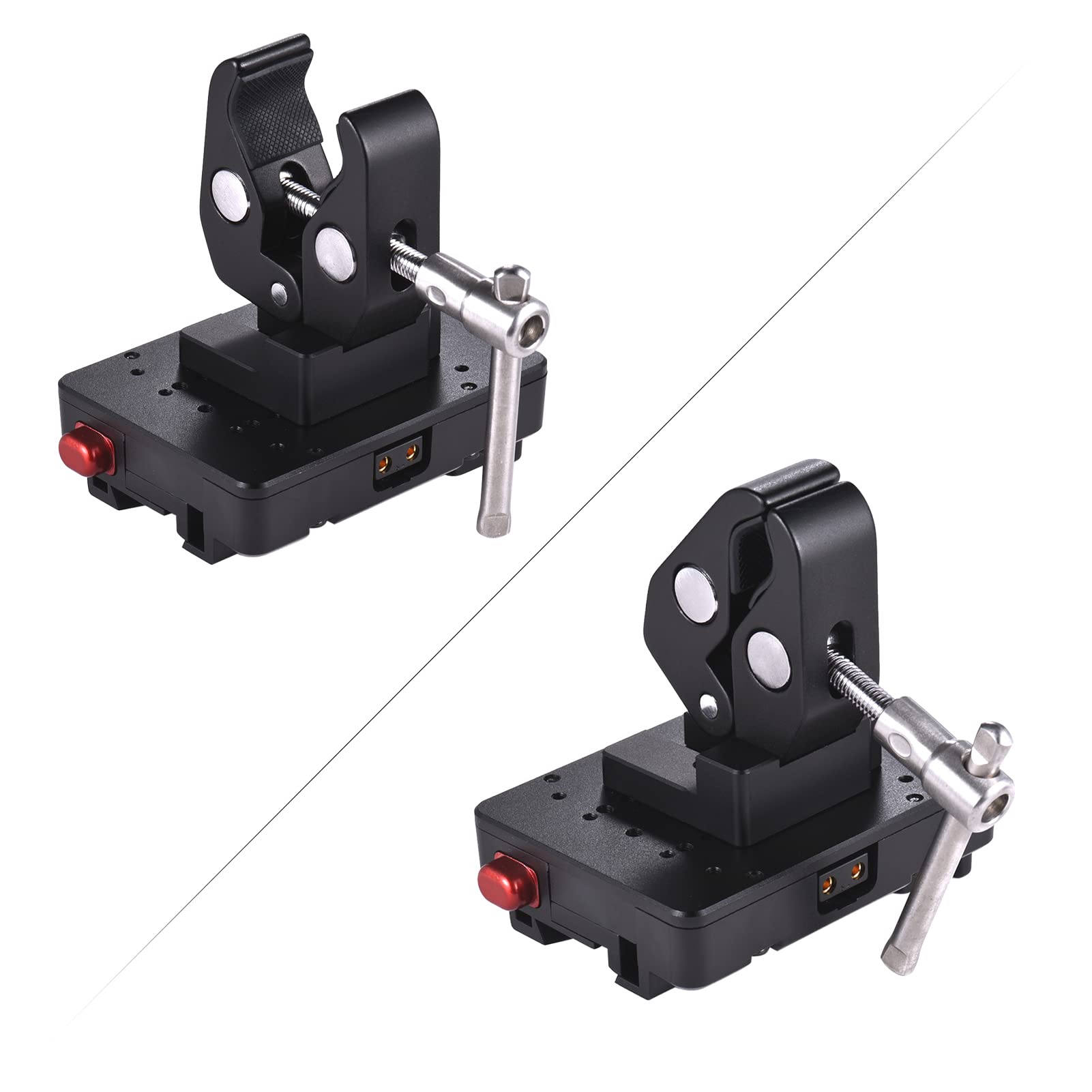Andoer Mini Nano V-Lock Mount Batterie Adaptateur d'alimentation Plaque avec Pince Pince pour Mini V-Mount Batterie