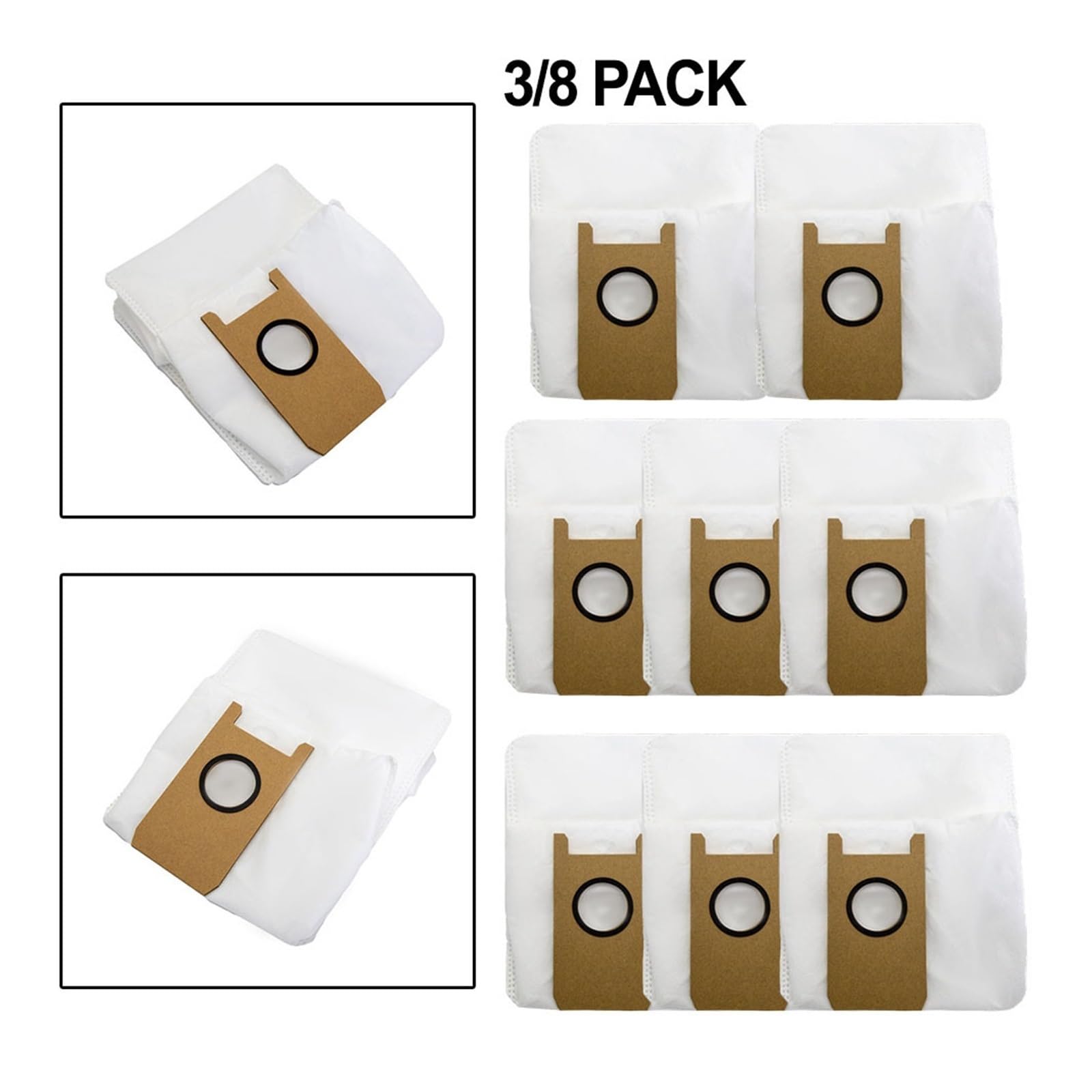 Bolsas De Polvo De Gran Capacidad, Compatibles Con Abir, Robot Aspirador K30 K20, Estación De Vaciado Automático, Accesorios For Barredora(8 PACK)