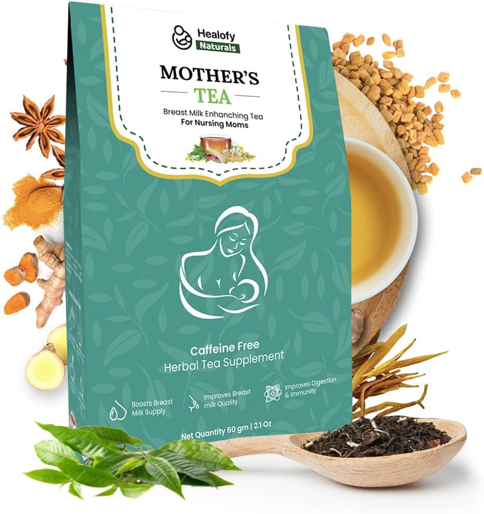 healofy Naturals Herbal Caffeine Free Mothers Chai Tea, 60Grams(30Cups)| Improves Mom'S Immunity