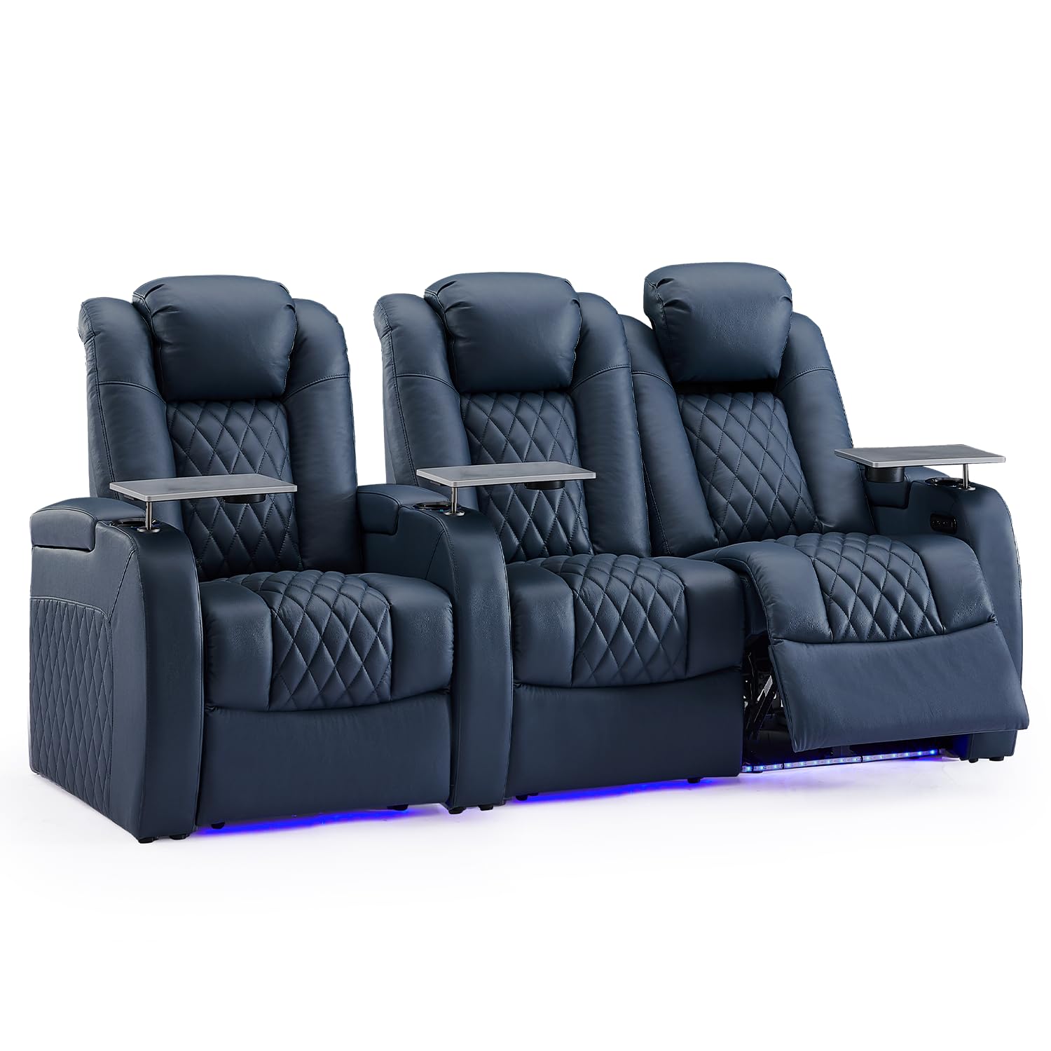 Weilianda Home Theater Seating, Top Grain Leather Movie Theater Chair