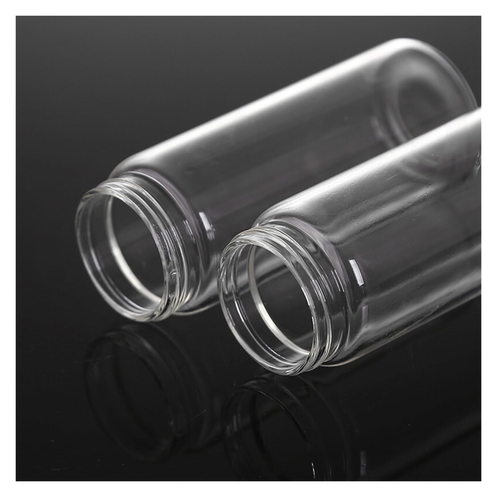 MENGKE 15 ml bis 200 ml Reagenzflasche aus Borosilikatglas mit hohem Borosilikatglasgehalt, Fläschchen for chemische Probenflaschen, Testflasche mit PTFE-Matte, Korrosionsschutzlabor(110ml 5pcs)