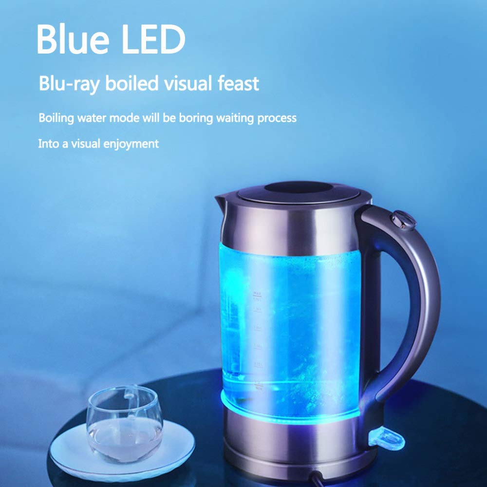 Amazon.co.jp : 電気ケトル 色が変わるガラスケトル LED照明付き 1800 