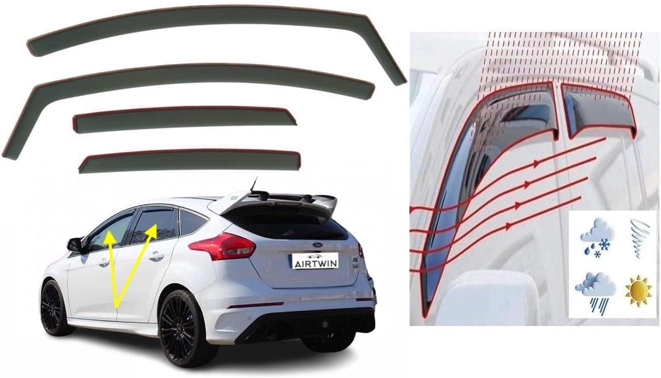 OEMM Set Of 4 Wind Deflectors INCHANNEL Type Compatible with FORD