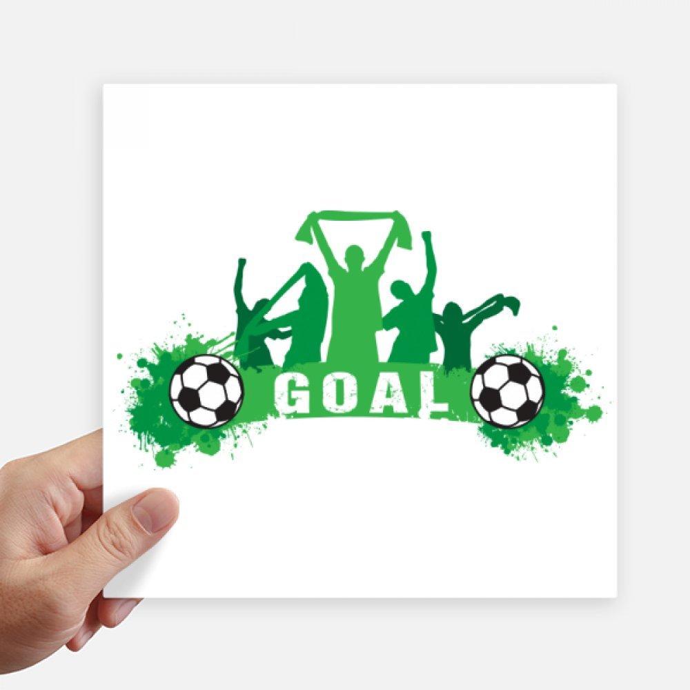 Vinilos de fútbol calcomanías cuadradas de 20cm personalizadas pack de 4 unidades