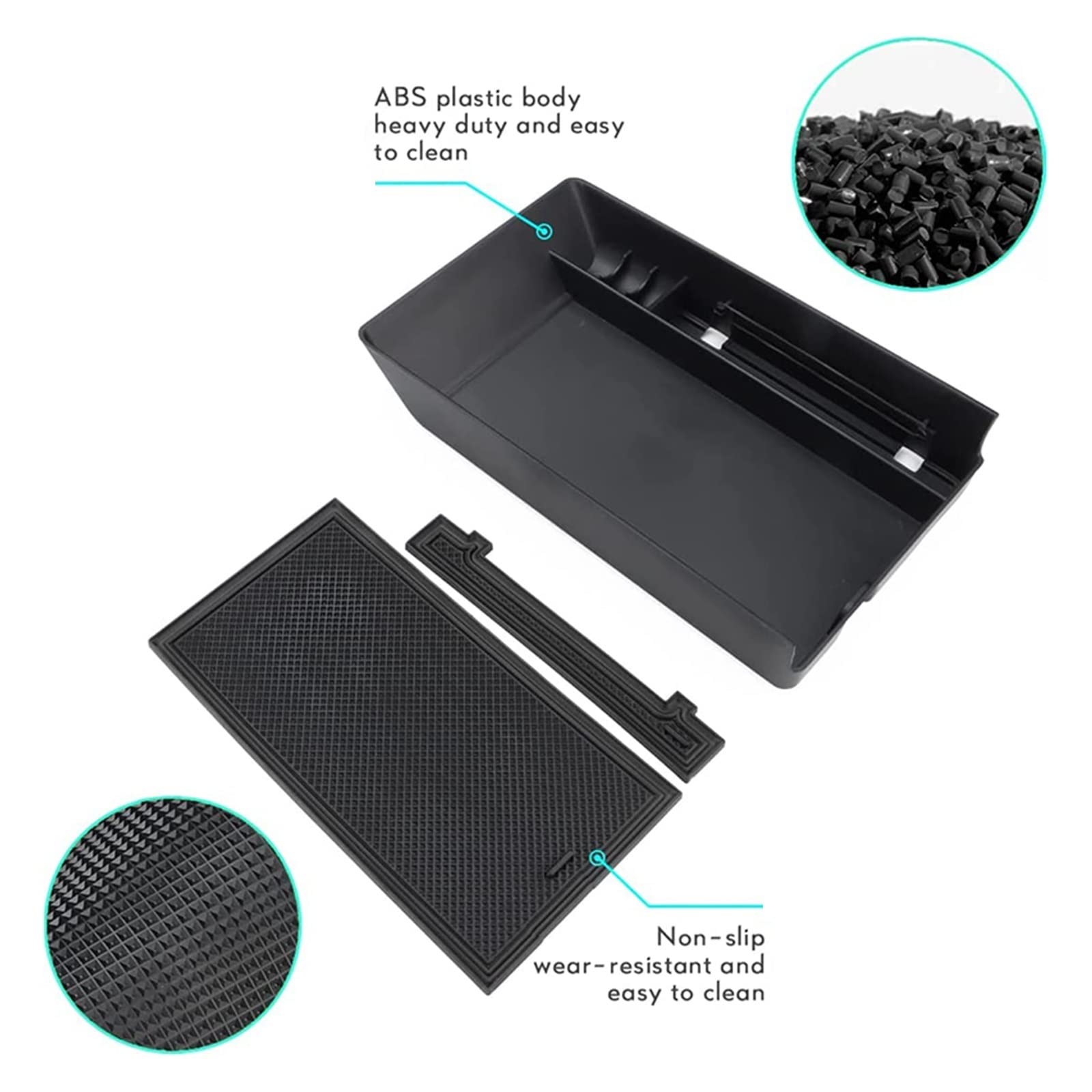 Compatible con Hyundai Ioniq 5 2022 2023. Bandeja organizadora para Consola Central, Caja de Almacenamiento, Inserto para Accesorios, guantera Secundaria.