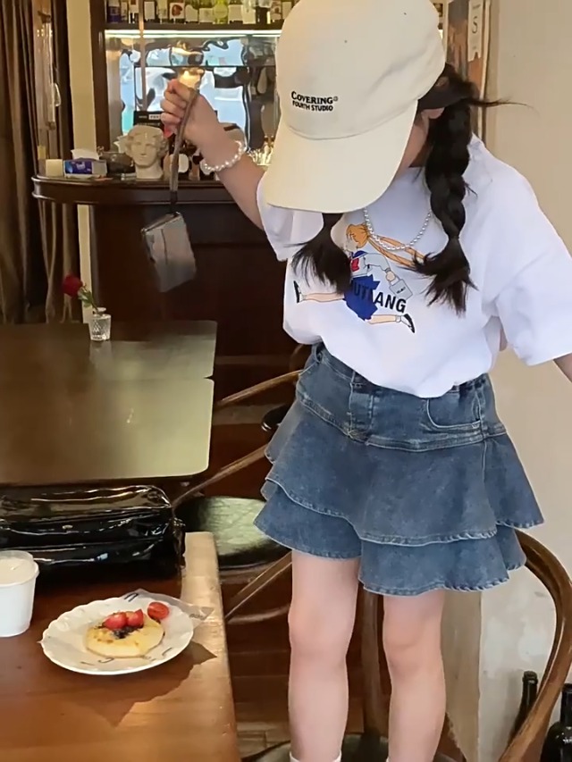 Amazon.com: Flofallzique Toddler Denim Skirt with Built in Shorts