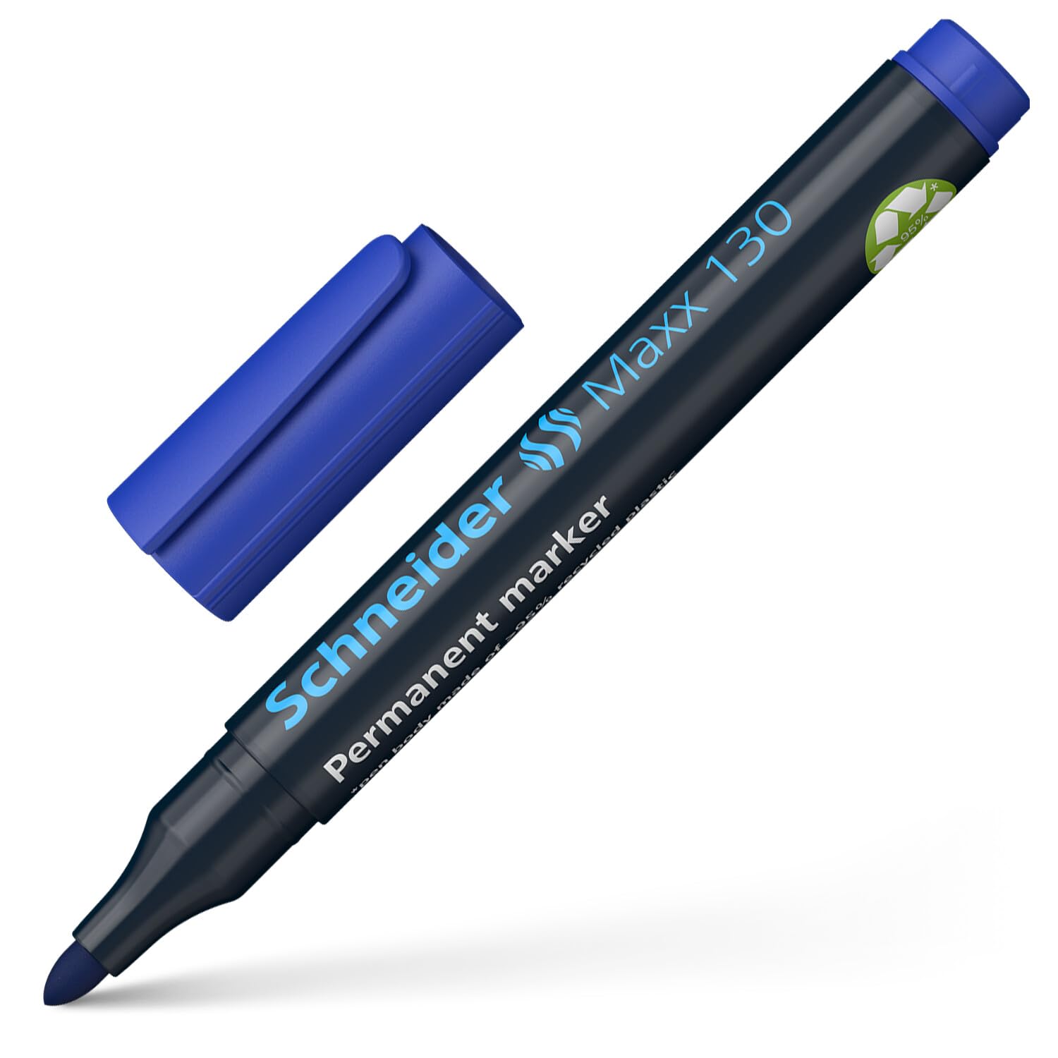 Schneider Maxx 130 Permanent Marker Pen, refillable, Propyl, 1 MM, Blue, 1 Blister Pack
