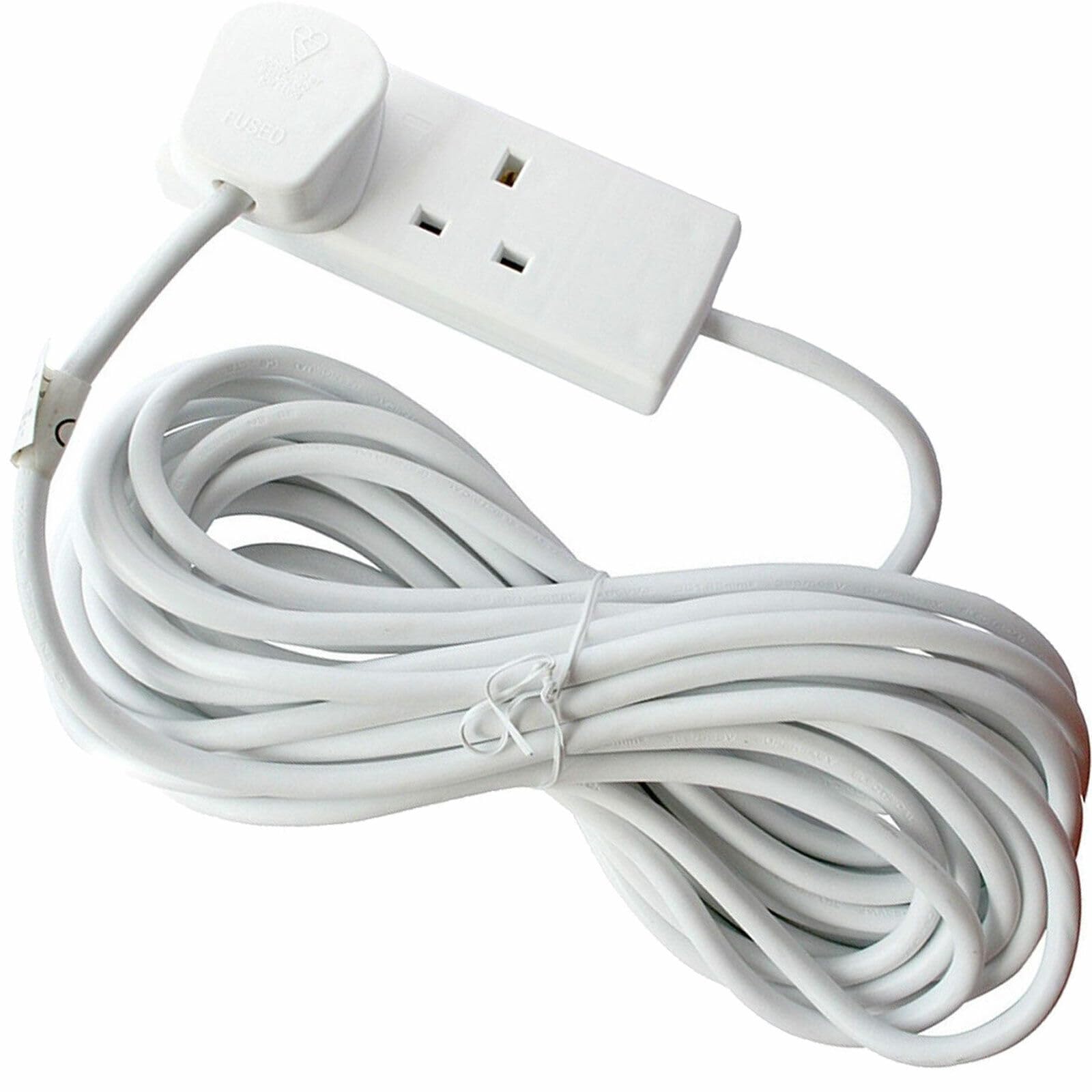 Jegs10 Metre 13 Amp 2 Gang Socket Mains UK Electrical Extension Lead Cable 3 Pin