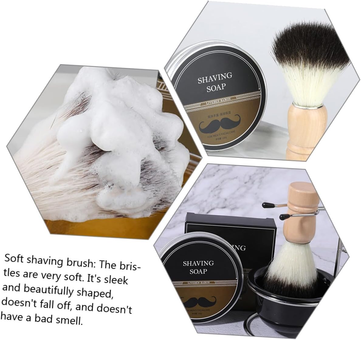 NOLITOY Stainless Steel Shaving Brush Bowl Beard Brush Home Shave Bowl and Stand Portable Shaving Cup Must Have