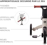 Kinderkraft 4TRIKE Tricycle 3en1, Tricycle Pliable, Vélo sans Pédales, Vélo Bébé, Mini Draisienne, Trotteur, Selle réglable, Trois Roues, De 12 Mois à Environ 5 Ans, 25kg, Gris - 7