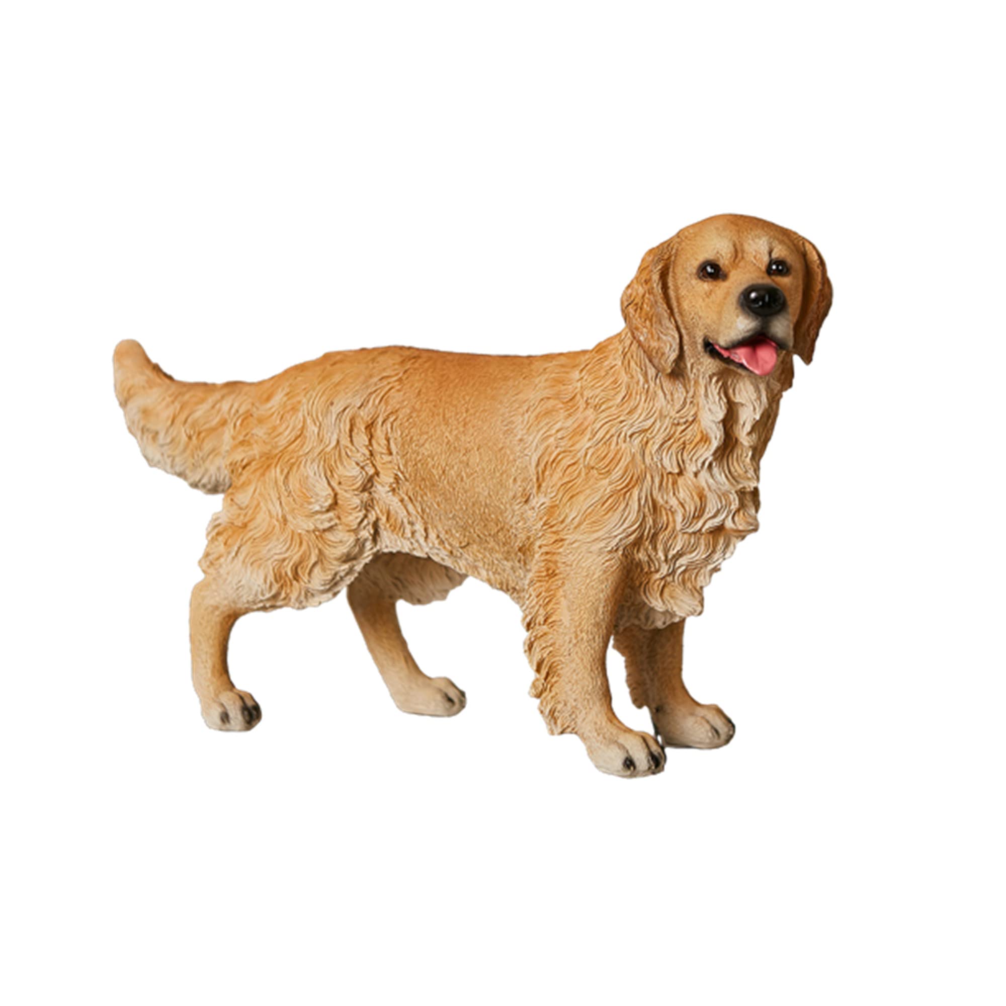Dog Statue Garden Ornaments Outdoor Large Dog Garden Figurine Decorations Golden Retriever Sculpture for Patio Balcony Lawn,D