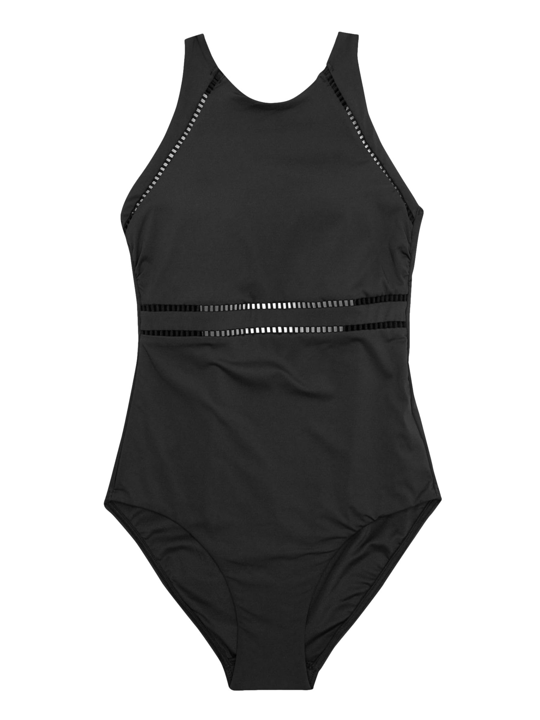 NEXT Donne Costume da Bagno Accollato Contenitivo Modellante | Standard, High Rise, Pull On, Lavabile in lavatrice