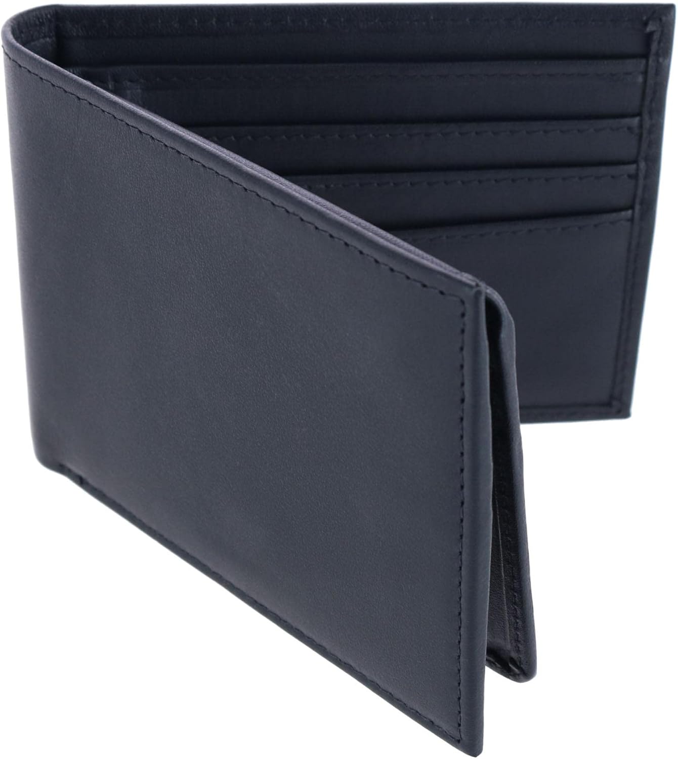 Trafalgar Men's Sergio Genuine Leather RFID Bi-Fold Passcase Wallet, Black - Image 3