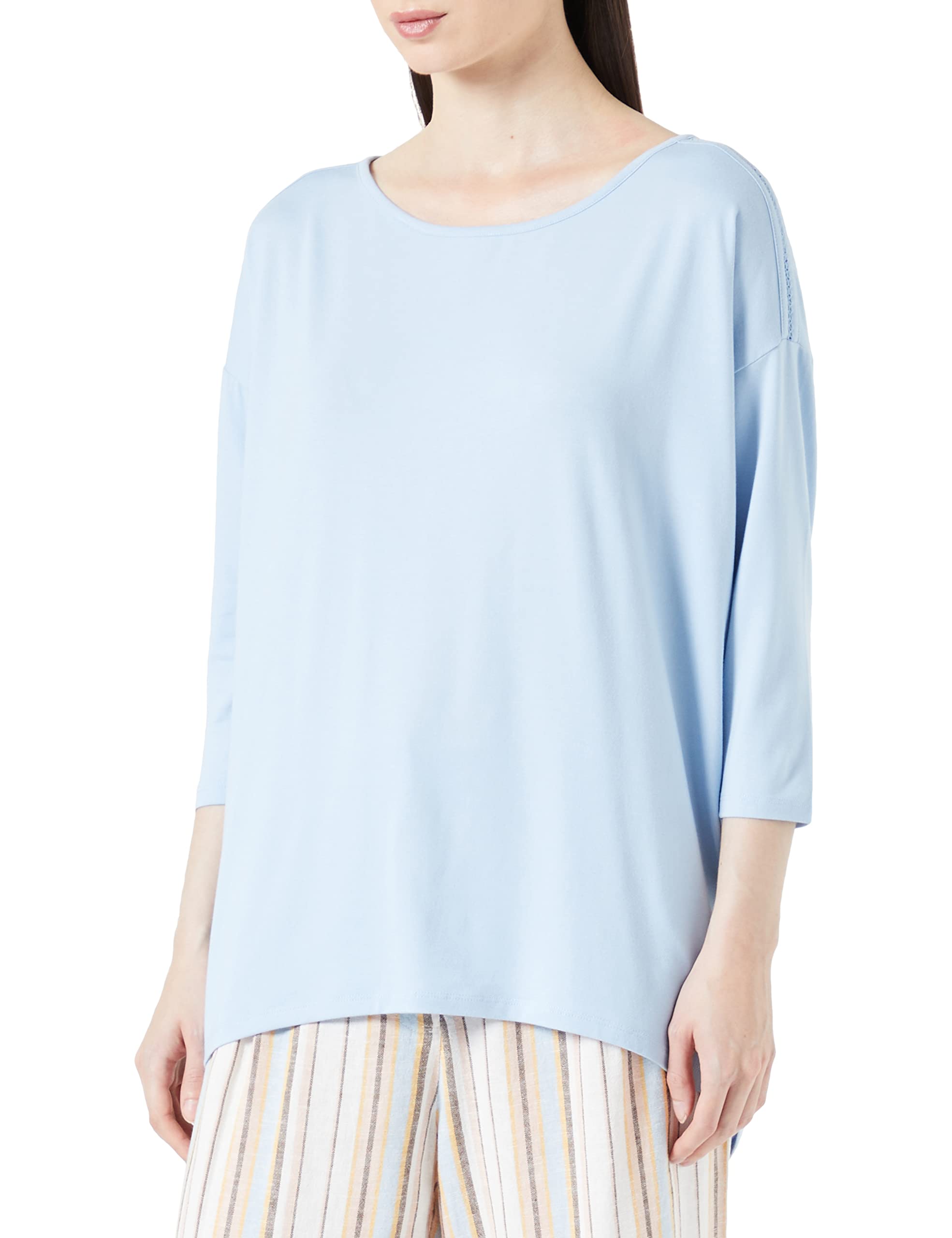 ONLY Damen Onlmoster 3/4 Shoulder Tape Cs Top, Cashmere Blue/Detail:melange, M