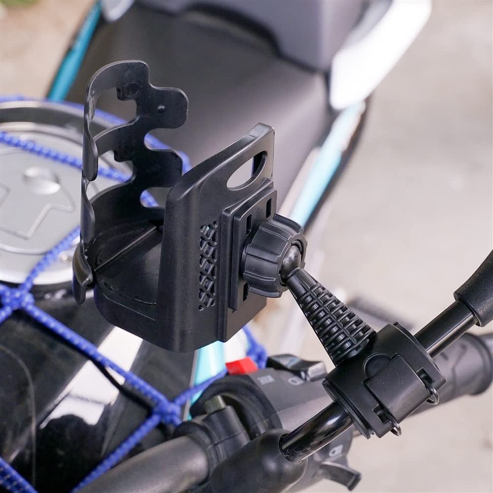 Universal-Flaschenhalter für Motorrad, Fahrrad, Wasserbecher, Getränkehalter, Fahrrad, Getränkehalter, Spiegel, verstellbar, Lenker, Halterung drehbar (Spiegeltyp)
