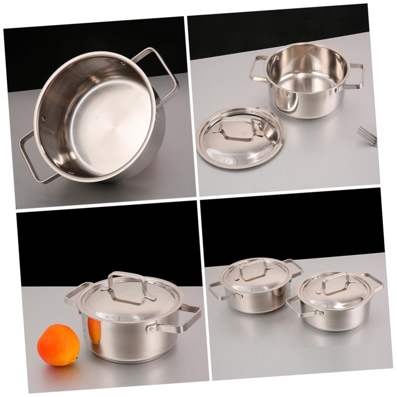 Gatuida Multifunktionstopf aus Edelstahl 24cm mit Robustem Praktischem Design für Suppe und Alltagsgebrauch in Küche