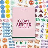ban.do Sticker Book of Goal Setting Stickers, 35 Sticker Sheets with Colorful/Fun/Positive Stickers for Journals and Planners, Issue 1