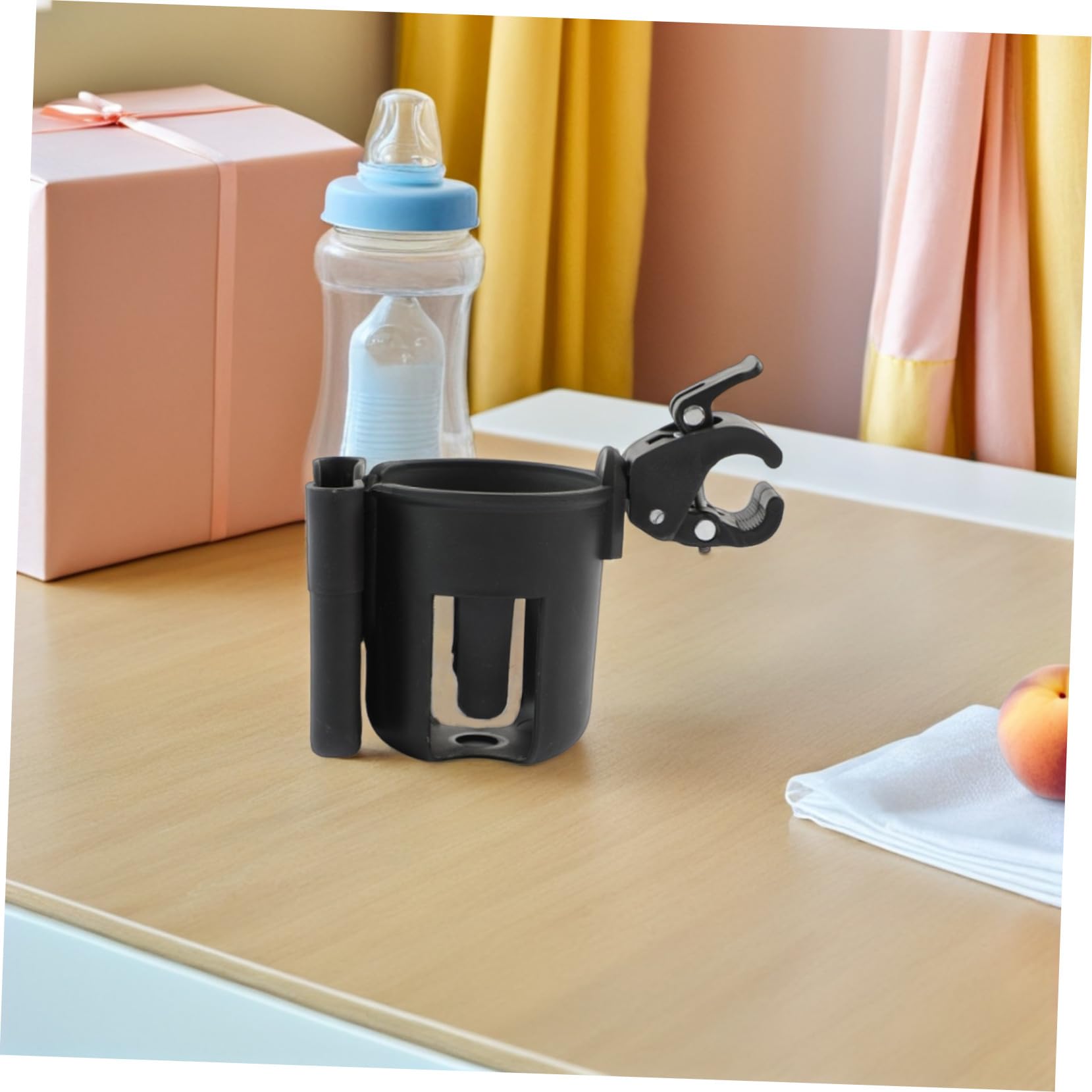 2 Stück Teiliges Babyflaschenhalter und Stroller Handyhalter mit Starkem Klammermechanismus Passend für Kinderwagen Fahrräder Rollstühle und Scooter Praktisches Reise-Accessoire