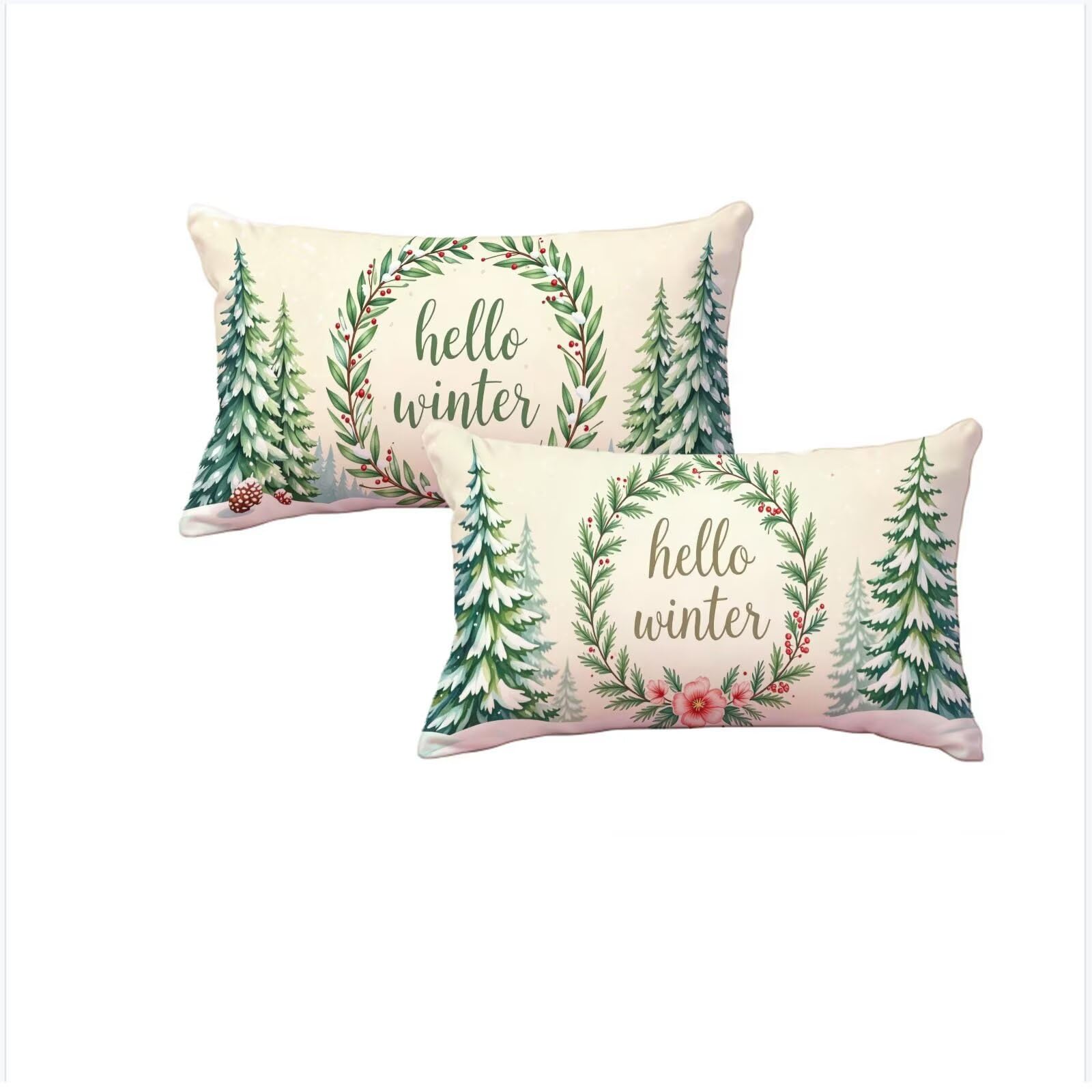 Housse coussin Noël velours 40x80 | Finition haut de gamme et douceur double face