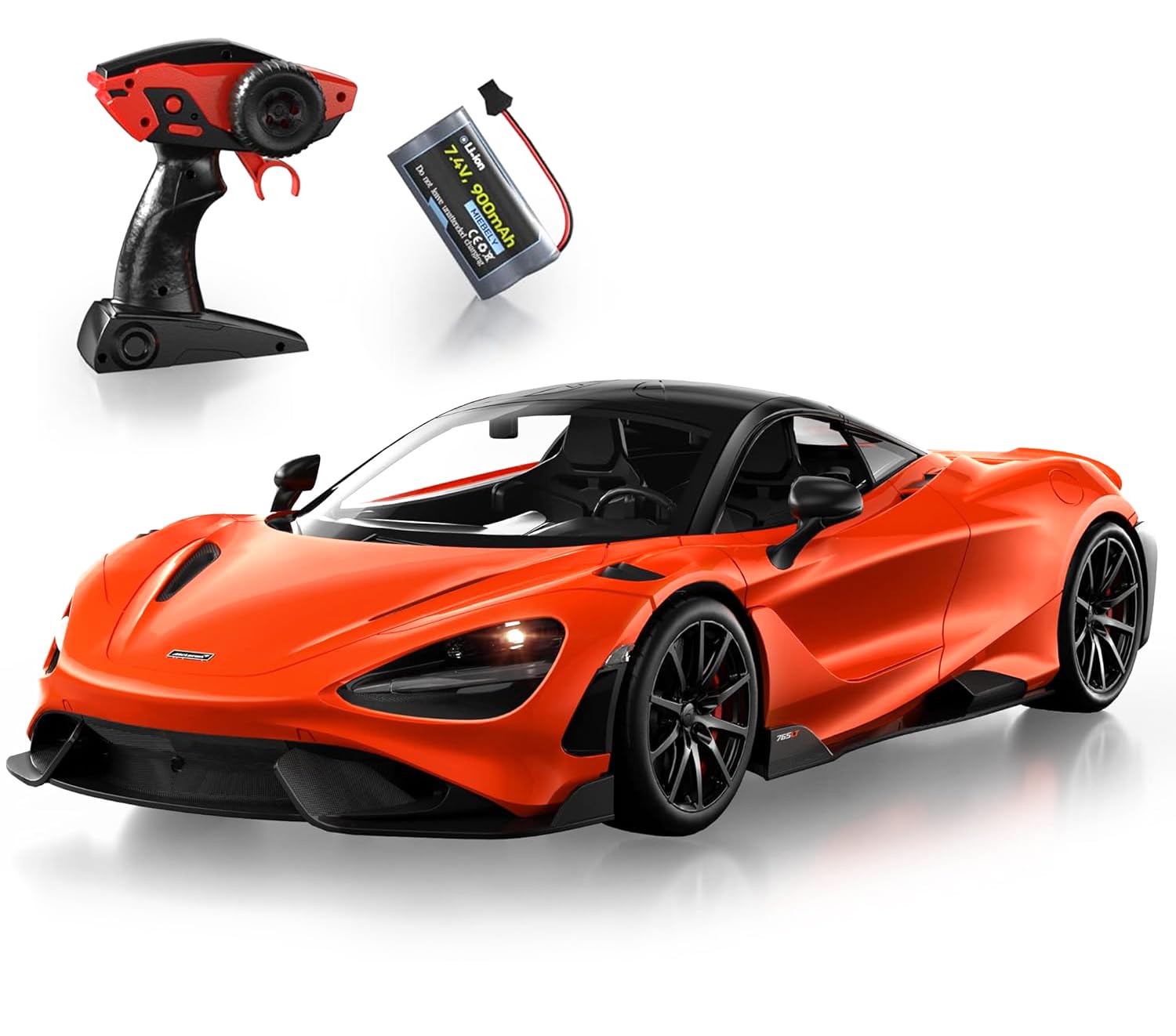 MIEBELYRemote Control Car, McLaren Rc Cars Officially Licensed 1/12 Scale 7.4V 900mAh Toy Car with 12km/h Fast Model Car Headlight for Adults Kids Boys Age 6-12 Year Birthday Ideas Gift Orange
