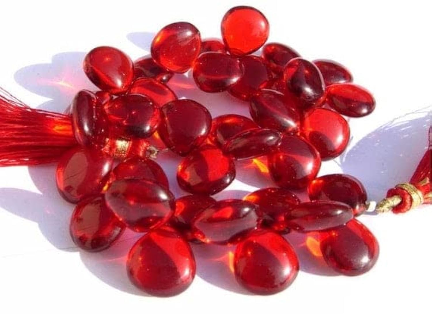 Quartz rouge AAA perles coeurs lisses 14mm pour bijoux haut de gamme