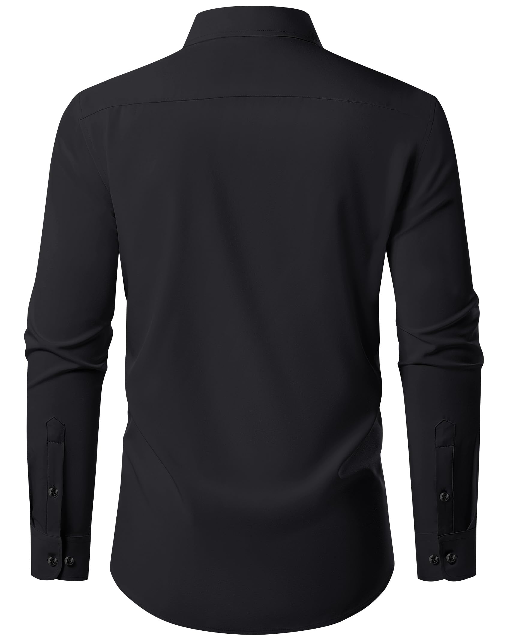 J.VER Herren Hemd Langarm Business Casual Hemden Knitterfreies Stretchhemd Regular Fit Freizeithemd Bügelfrei Unifarben Anzughemd Button Down Oberhemden