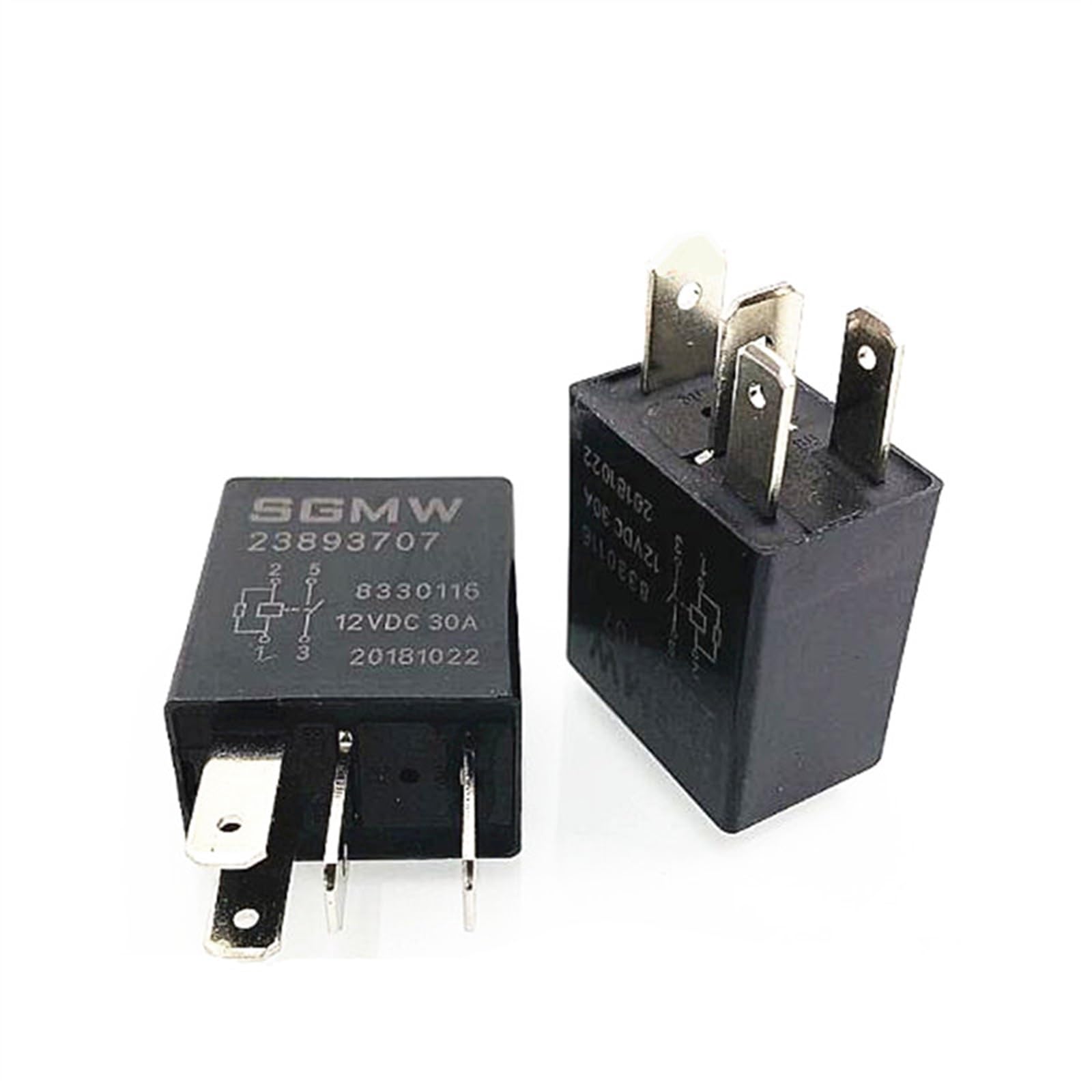 WBNFFUCYU Relay 23893707 12VDC DC12V 12V 30A 4PIN auto(5PCS)