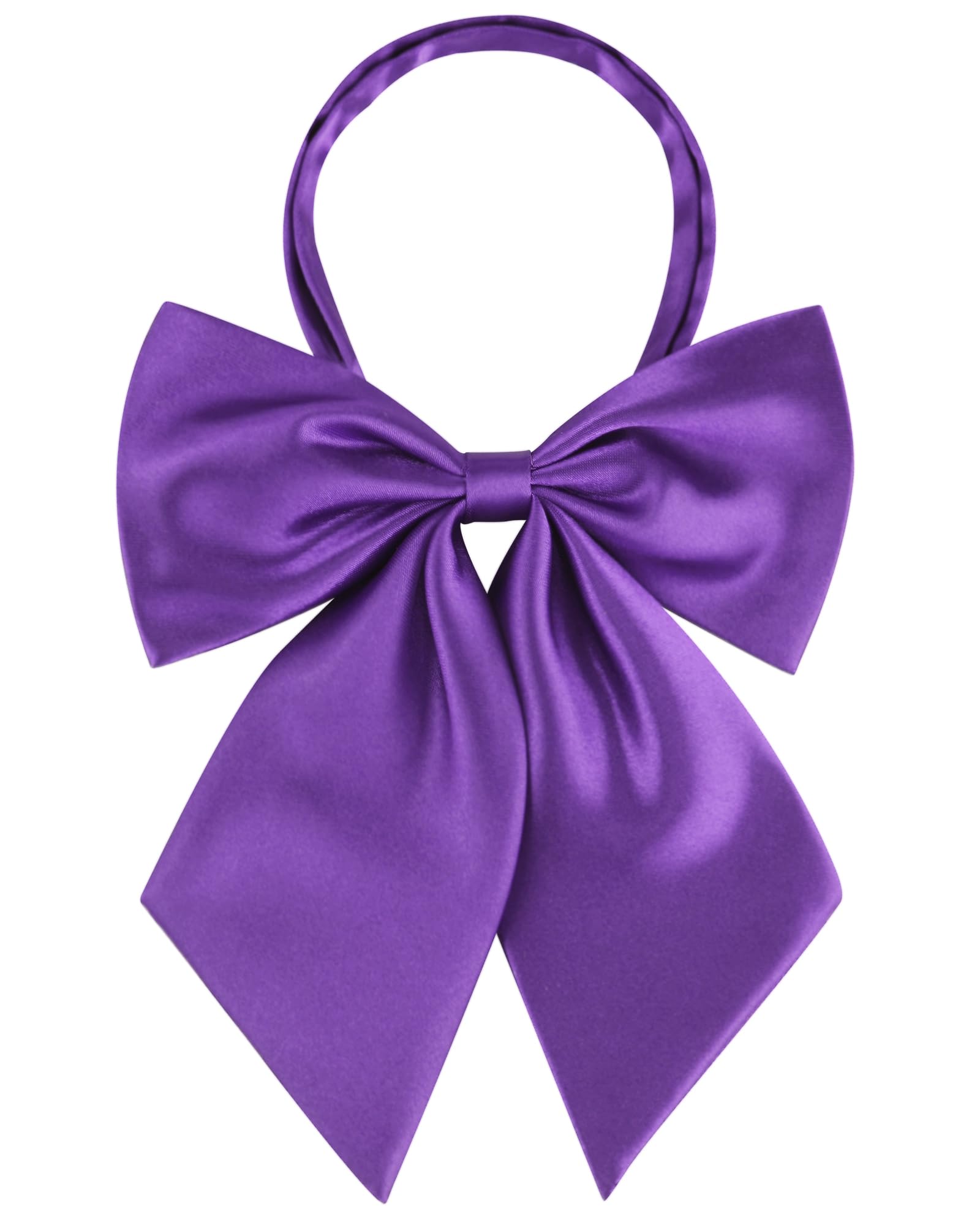 AWAYTR Ladies Adjustable Pre Tied Bowtie - Solid Color Bow Ties for Women