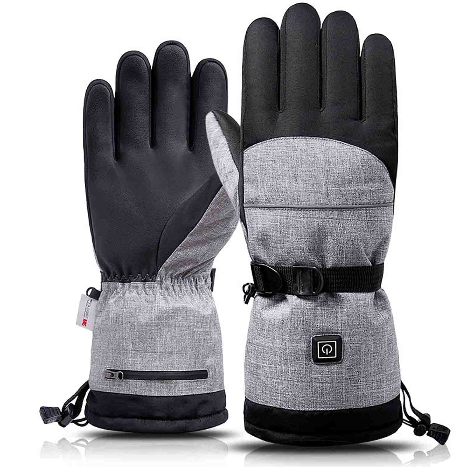 Gants chauffants imperméables mixtes avec boîtier de batterie et thermostat