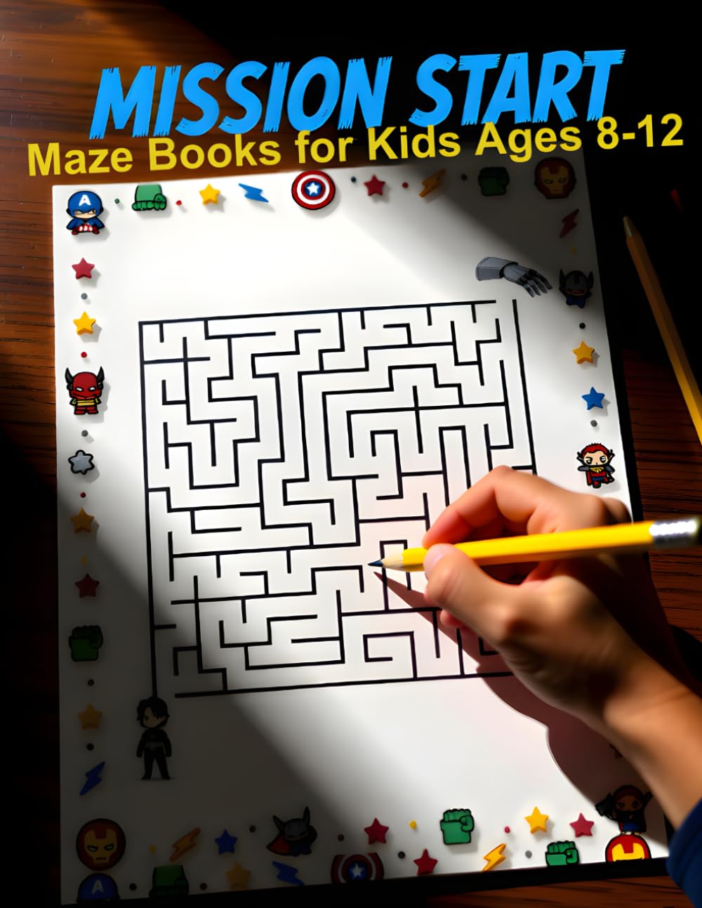Mazes for Kids Ages 8–12: Fun Superhero‑Themed Mazes with Solutions (8.5" x 11")