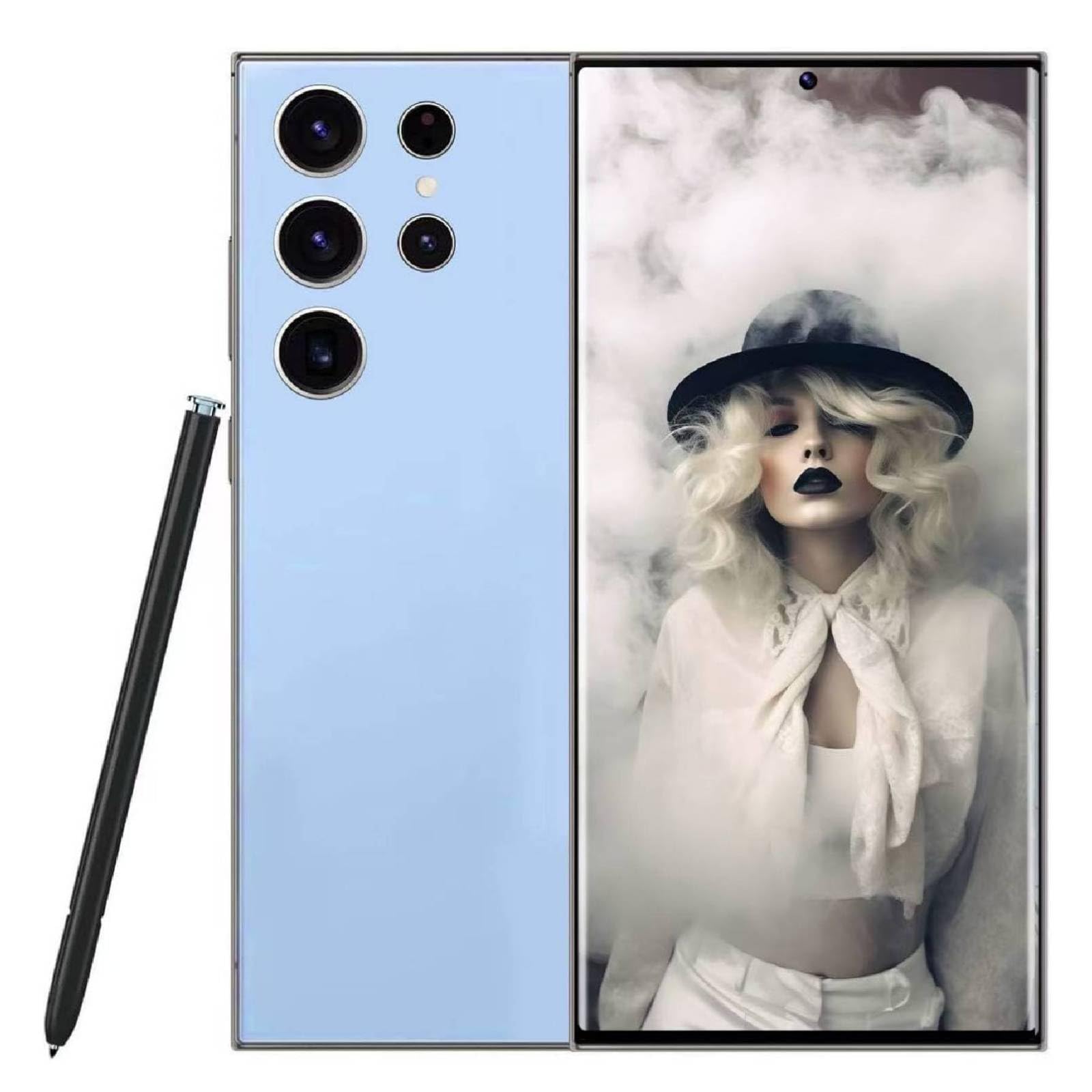 S24 Ultra Unlocked Phones 5G Cell Phone Android 14.0 8+256GB 6.8" HD Screen Dual SIM 108MP+48MP Camera 6800 mAh Built-in Pen (Blue)